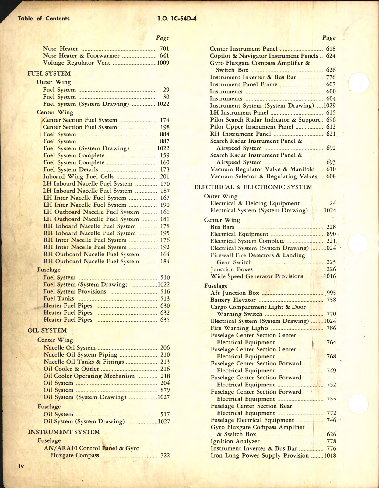 Sample page 6 from AirCorps Library document: Illustrated Parts Breakdown for C-54D, C-54E, C-54G, and C-54M