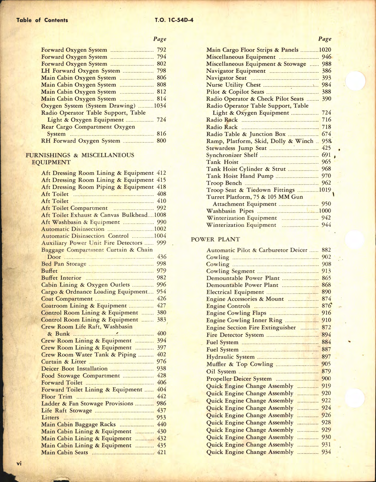 Sample page 8 from AirCorps Library document: Illustrated Parts Breakdown for C-54D, C-54E, C-54G, and C-54M