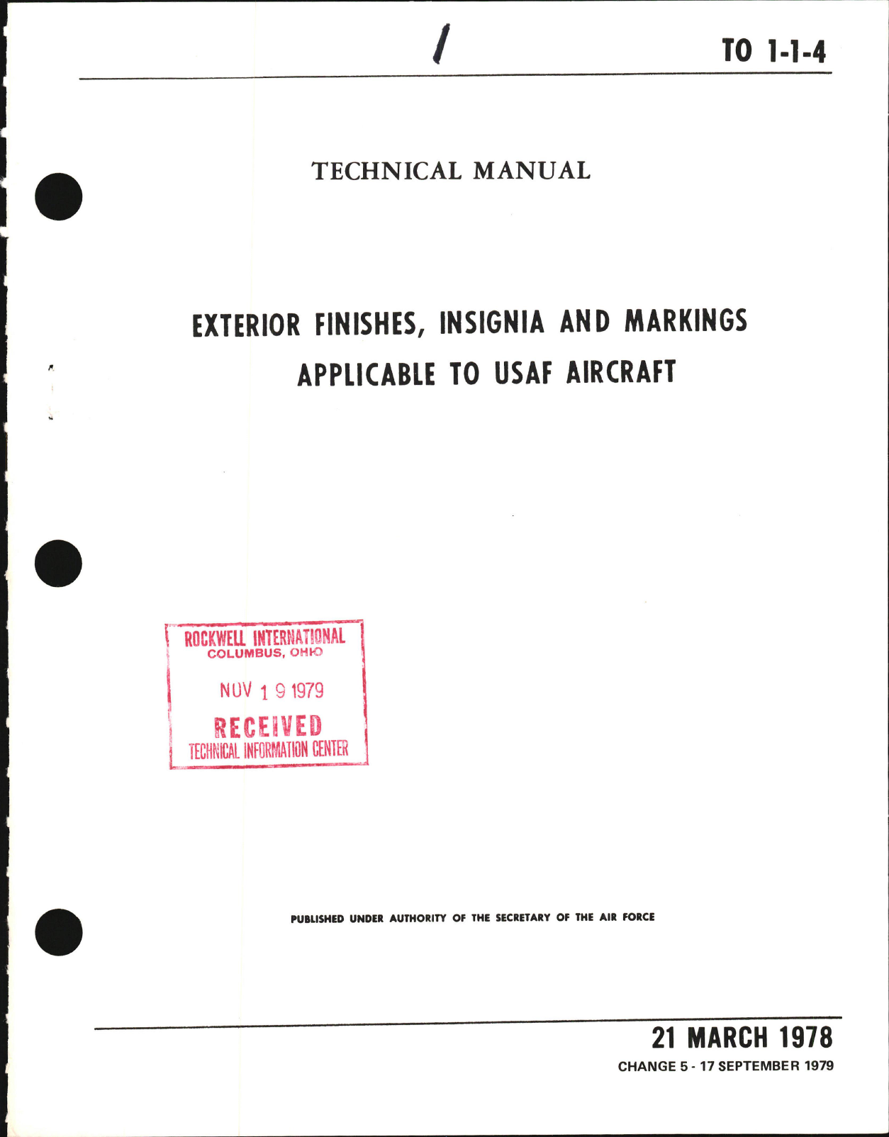 Sample page 5 from AirCorps Library document: Exterior Finishes, Insignia and Markings for USAF Aircraft - Change -8