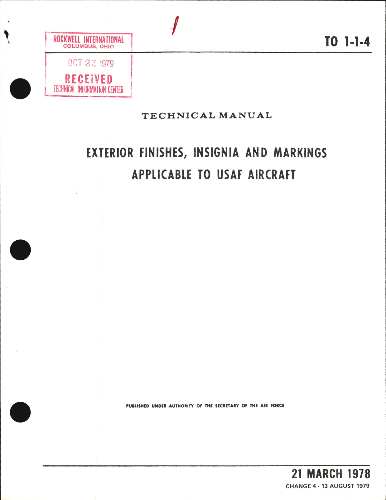 Sample page 7 from AirCorps Library document: Exterior Finishes, Insignia and Markings for USAF Aircraft - Change -8