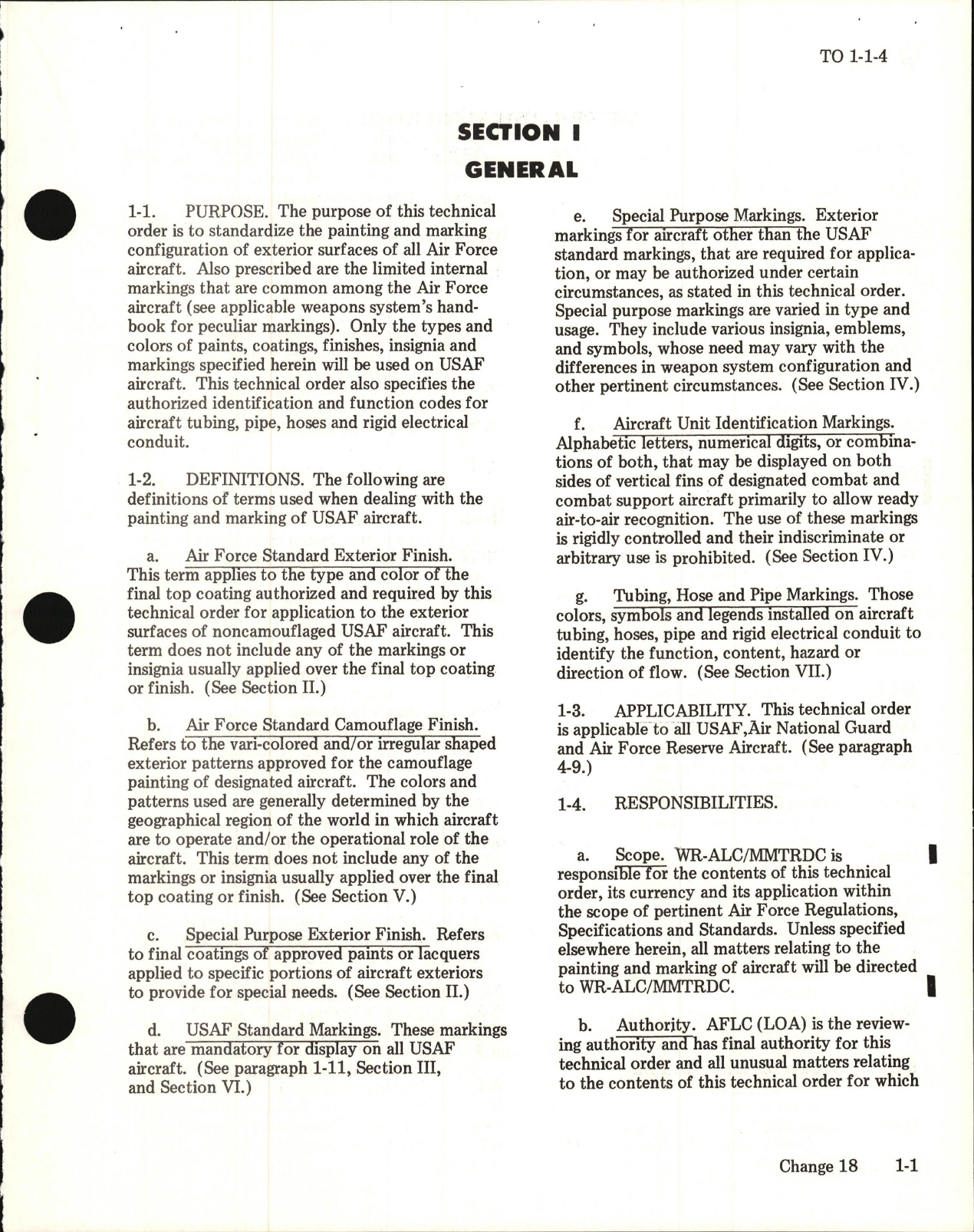 Sample page 7 from AirCorps Library document: Exterior Finishes, Insignia and Markings for USAF Aircraft - Change - 18