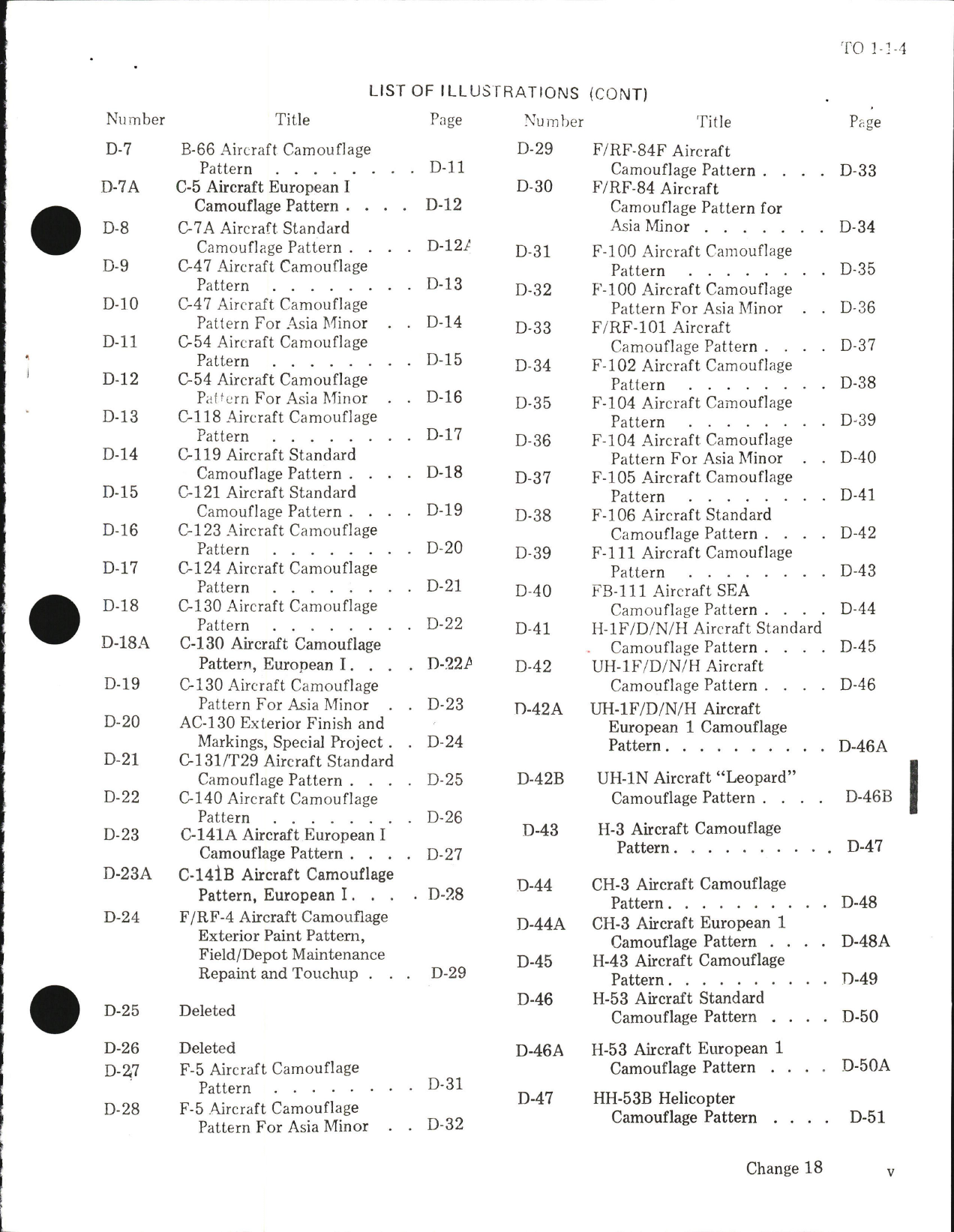 Sample page 5 from AirCorps Library document: Exterior Finishes, Insignia and Markings for USAF Aircraft - Change - 25