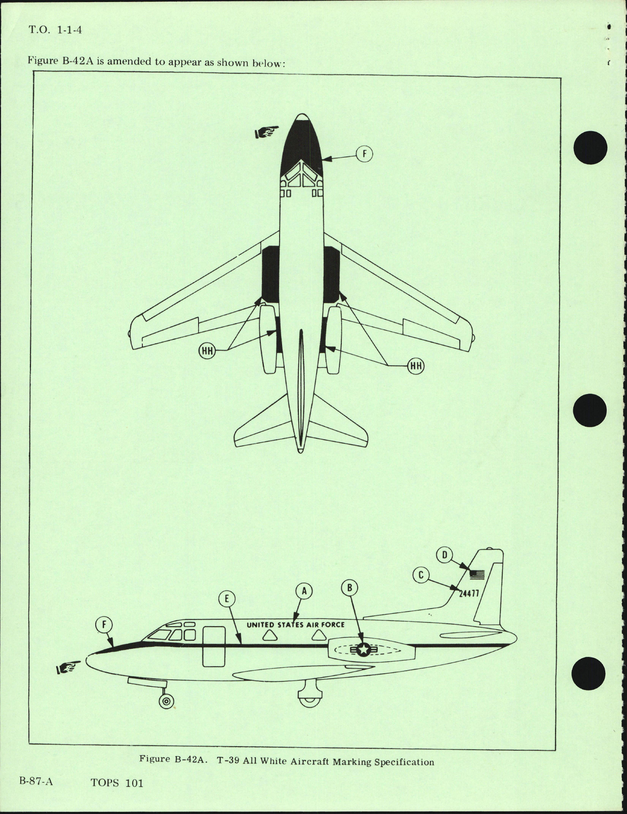 Sample page 8 from AirCorps Library document: Exterior Finishes, Insignia and Markings for USAF Aircraft - TOPS 101
