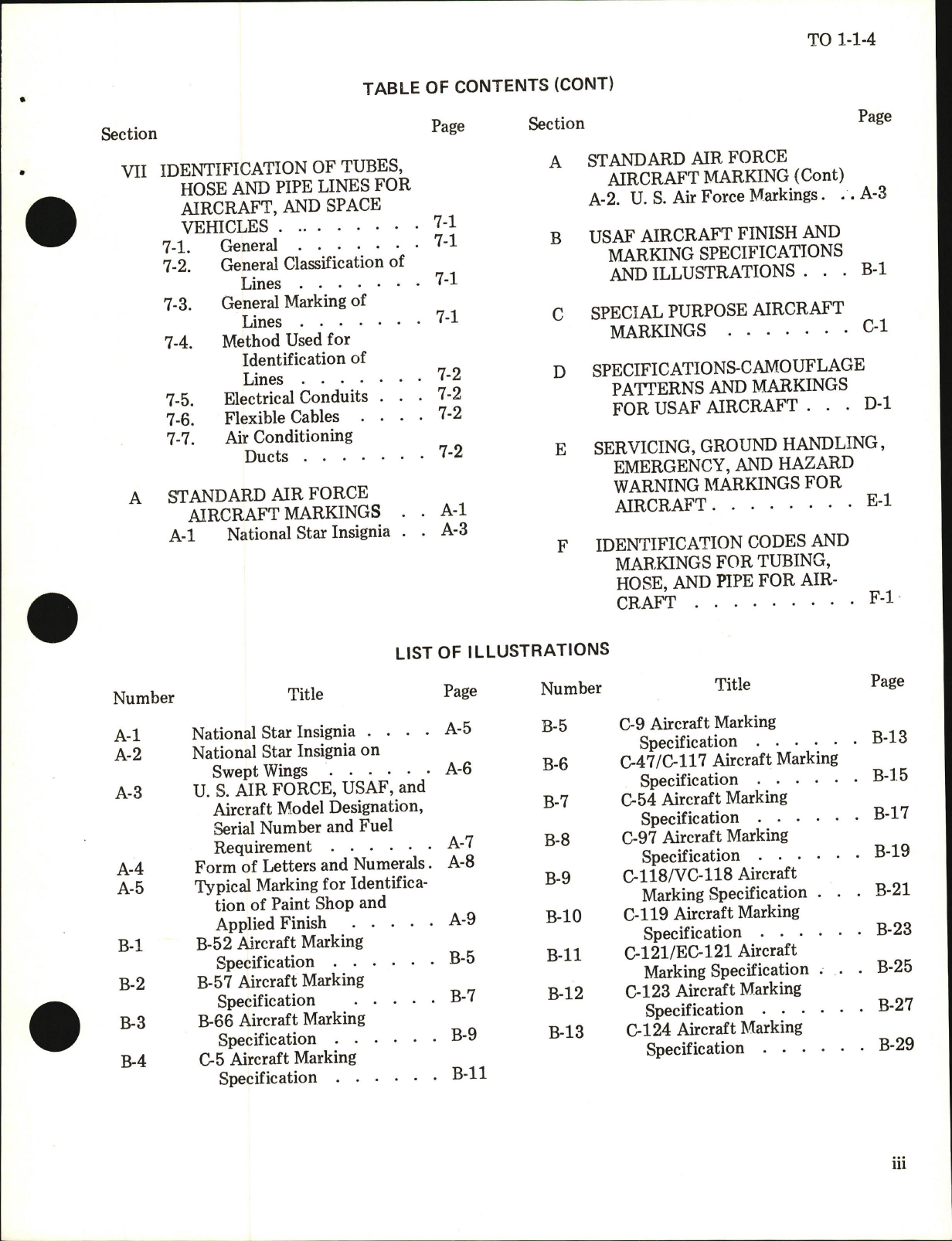 Sample page 5 from AirCorps Library document: Exterior Finishes, Insignia and Markings for USAF Aircraft - Change - 9