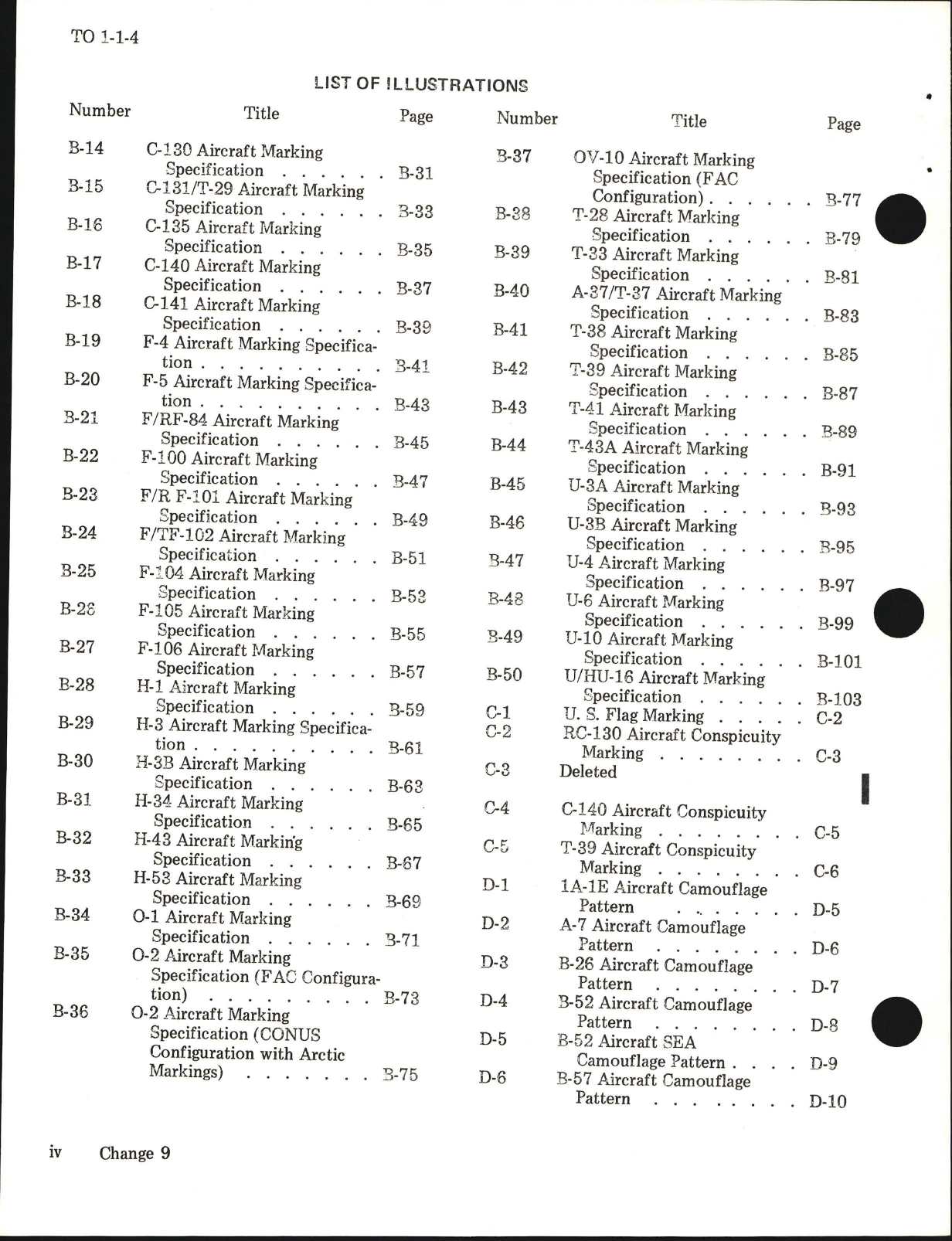 Sample page 6 from AirCorps Library document: Exterior Finishes, Insignia and Markings for USAF Aircraft - Change - 9