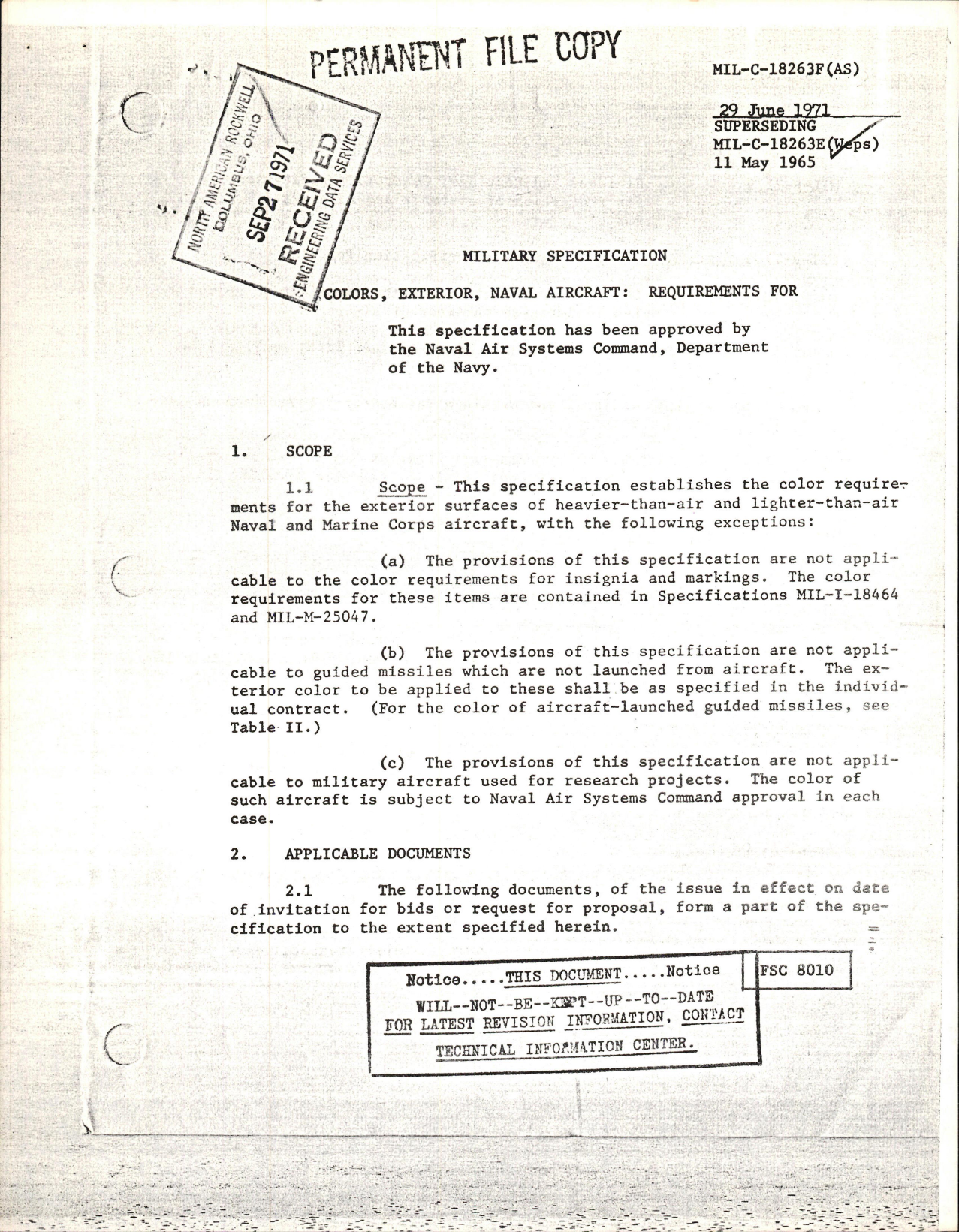 Sample page 5 from AirCorps Library document: Military Specification Requirements for Exterior Colors of Naval Aircraft