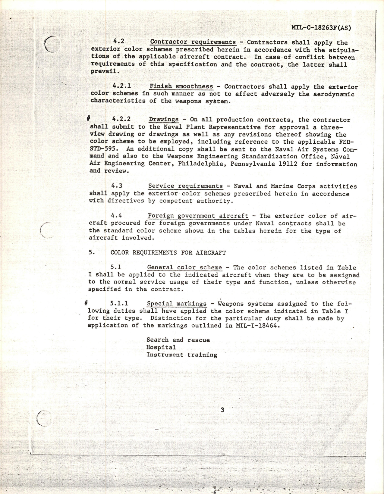 Sample page 7 from AirCorps Library document: Military Specification Requirements for Exterior Colors of Naval Aircraft