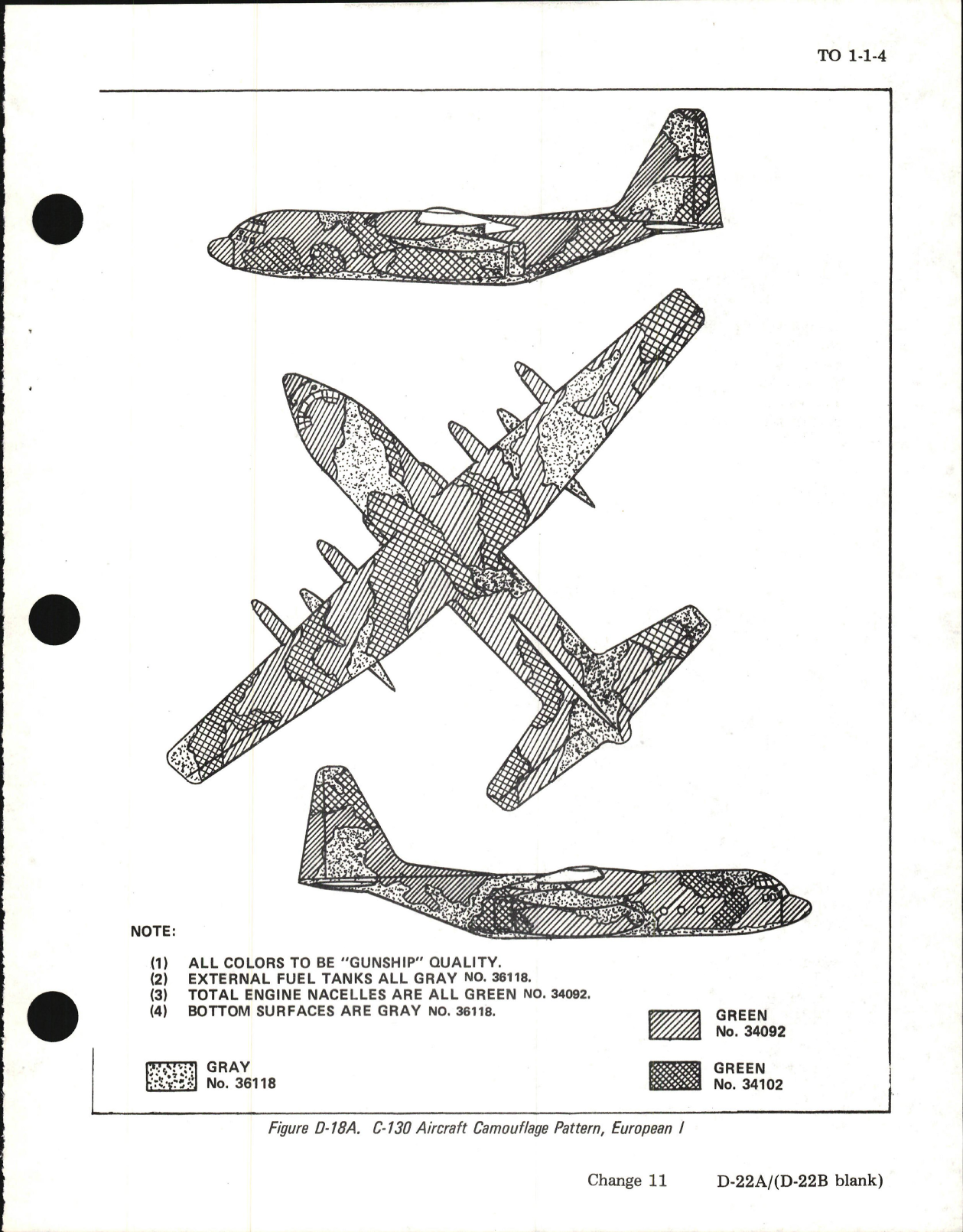 Sample page 11 from AirCorps Library document: Exterior Finishes, Insignia and Markings for USAF Aircraft - Change - 11