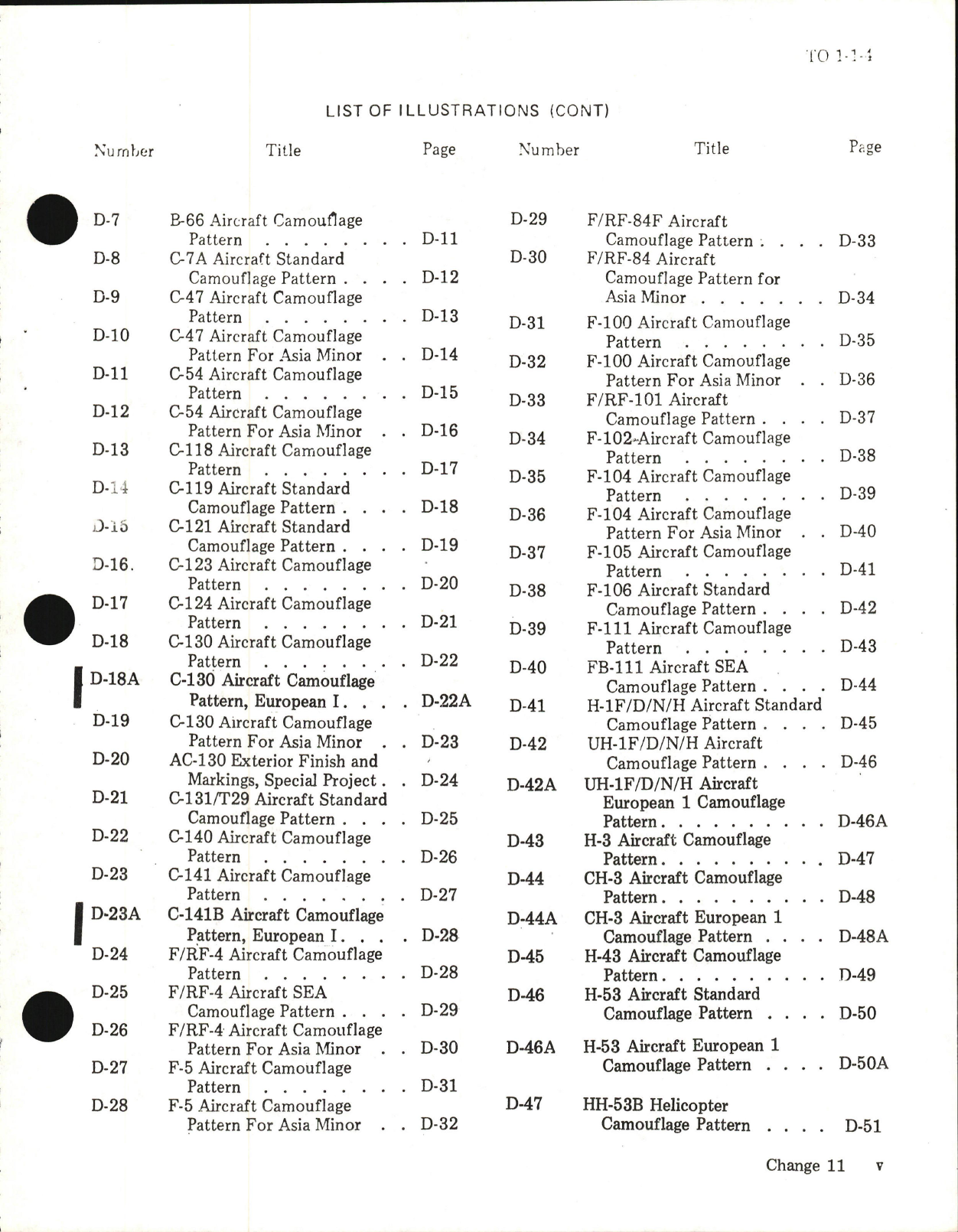 Sample page 5 from AirCorps Library document: Exterior Finishes, Insignia and Markings for USAF Aircraft - Change - 11