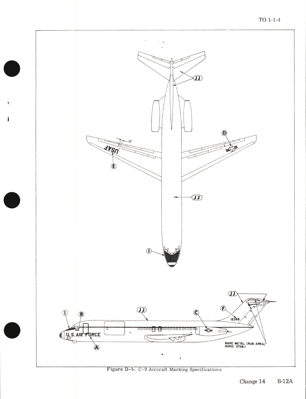 Sample page 5 from AirCorps Library document: Exterior Finishes, Insignia and Markings for USAF Aircraft - Change - 14