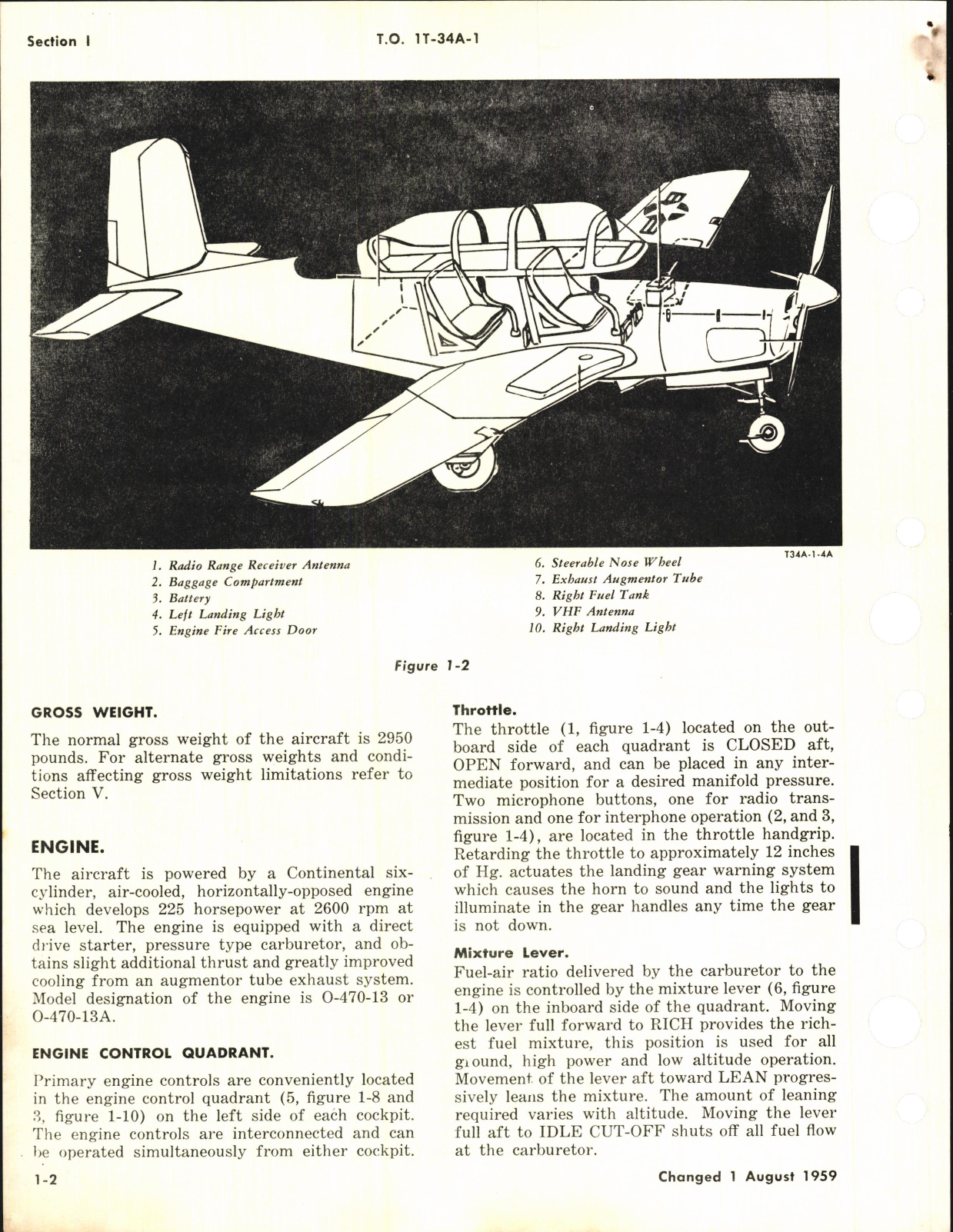 Sample page 8 from AirCorps Library document: Flight Manual for T-34A