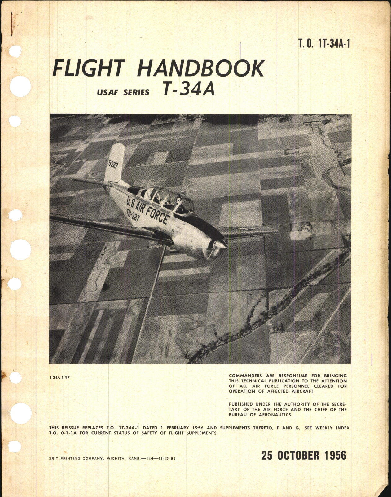 Sample page 1 from AirCorps Library document: Flight Handbook for T-34A