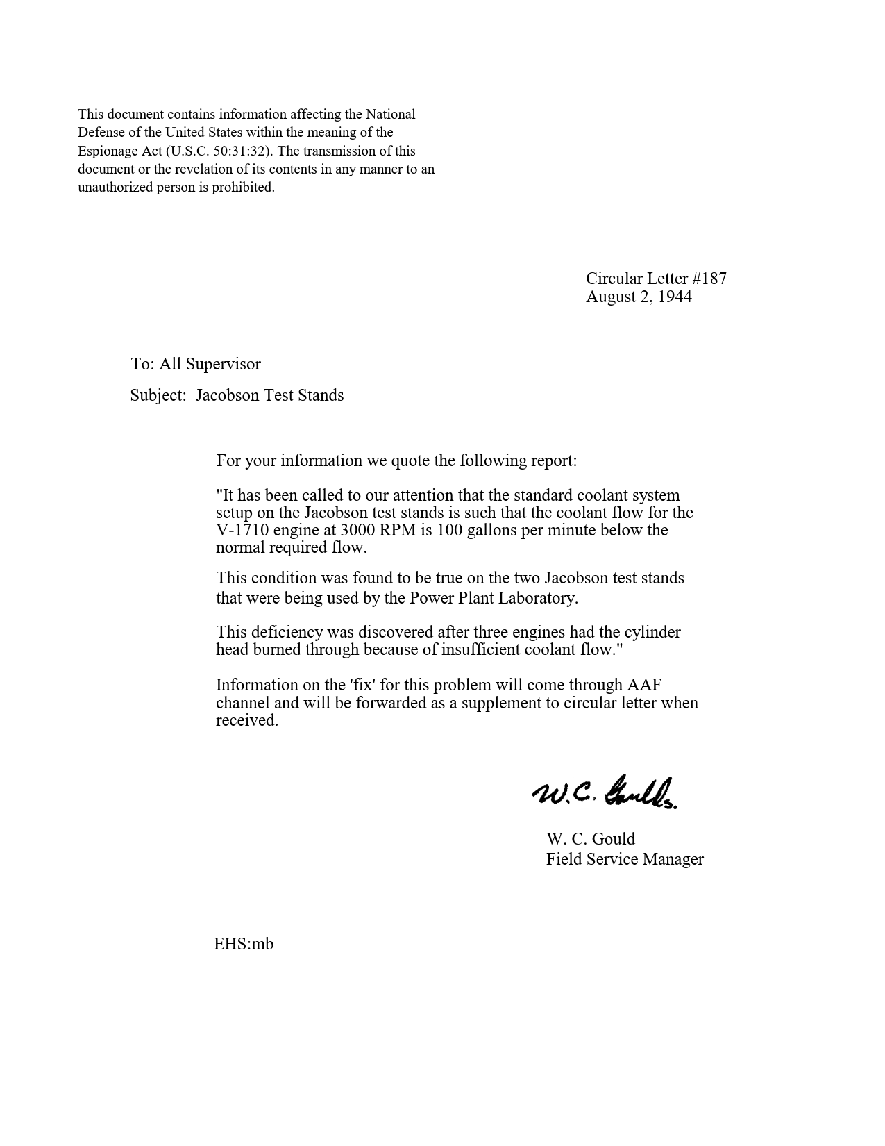 Sample page 1 from AirCorps Library document: Jacobson Test Stands