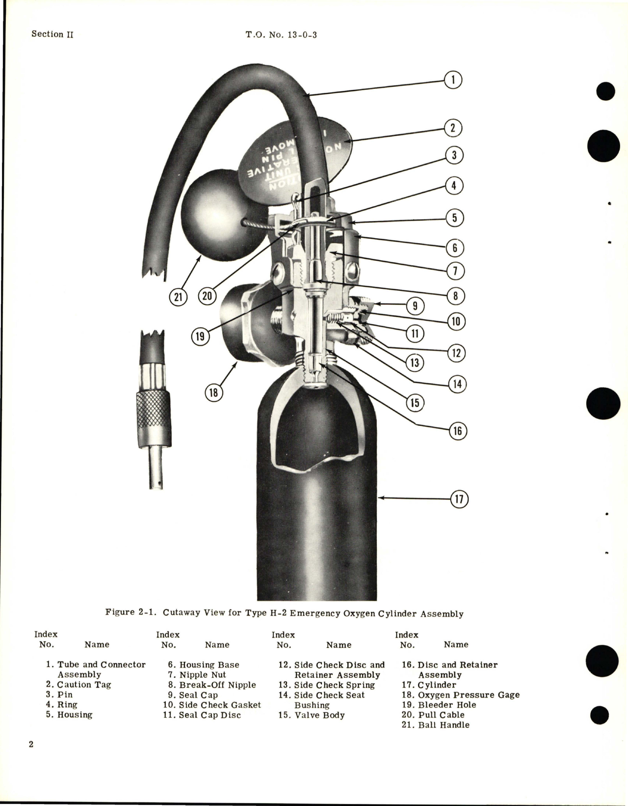 Sample page 6 from AirCorps Library document: Operation, Service, and Overhaul Instructions for Emergency Bail-Out Oxygen Cylinder - Type H-2