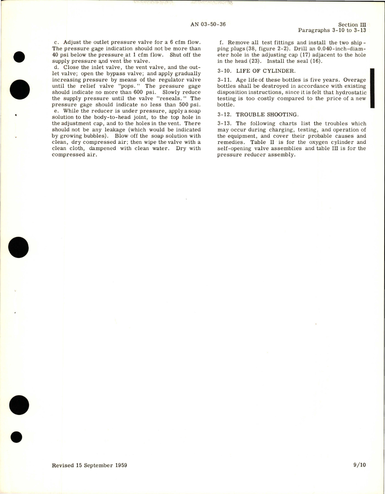 Sample page 5 from AirCorps Library document: Overhaul Instructions for Oxygen Cylinder, Self-Opening Valve, and Pressure Reducer Assembly