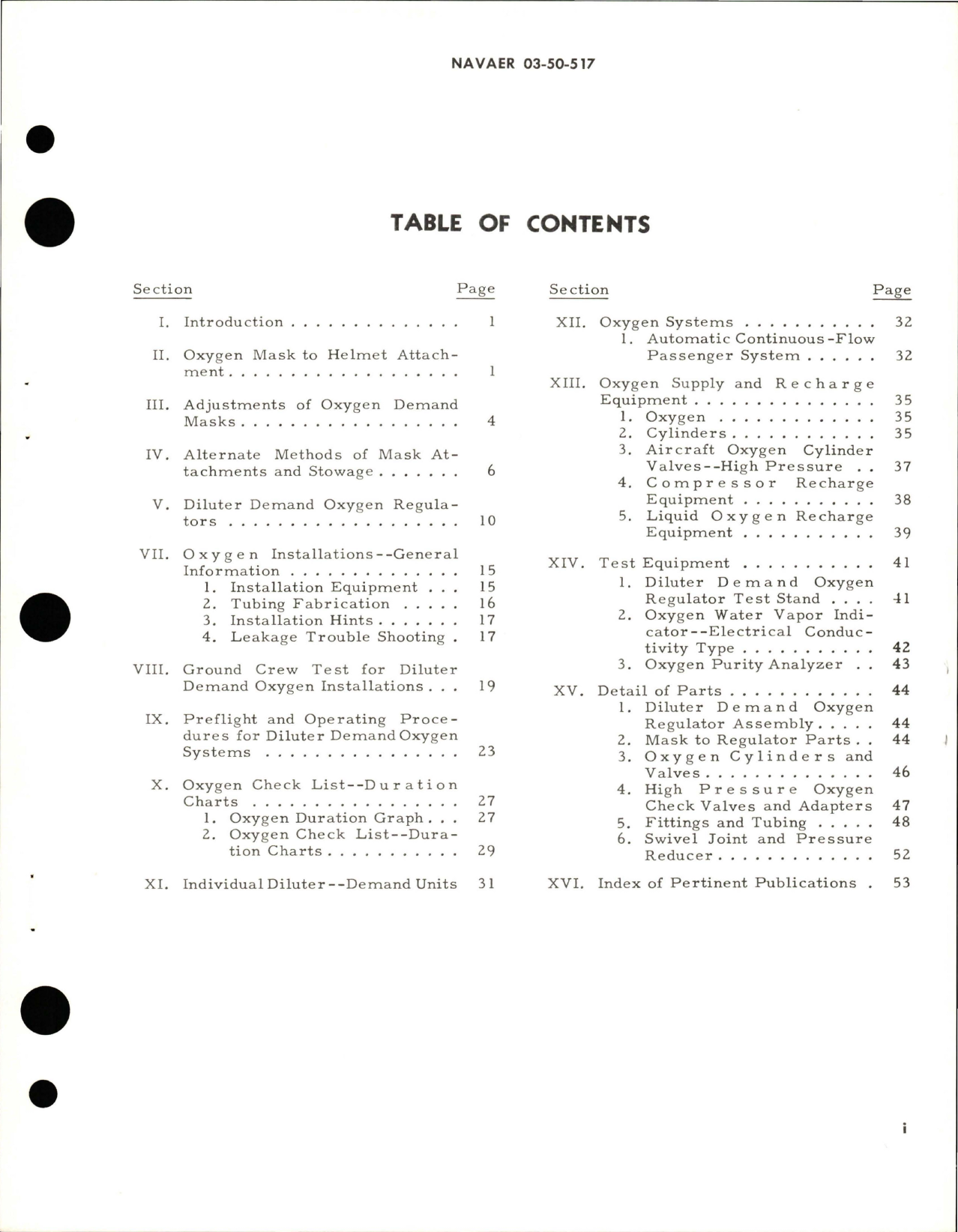 Sample page 5 from AirCorps Library document: Handbook for Naval Aircraft for Oxygen Equipment