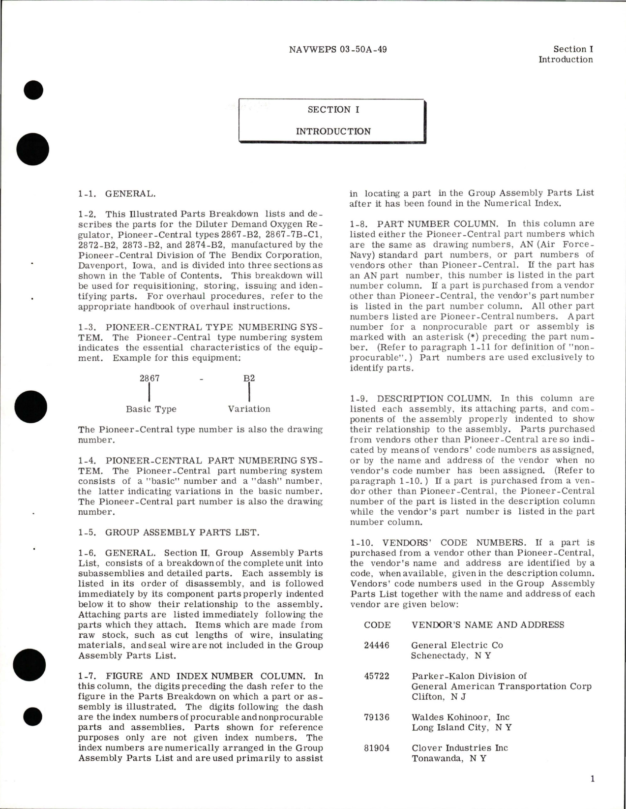 Sample page 5 from AirCorps Library document: Illustrated Parts Breakdown for Diluter Demand Oxygen Regulator - Parts 2867-B2, 2867-7B-C1, 2872-B2, 2873-B2, and 2874-B2