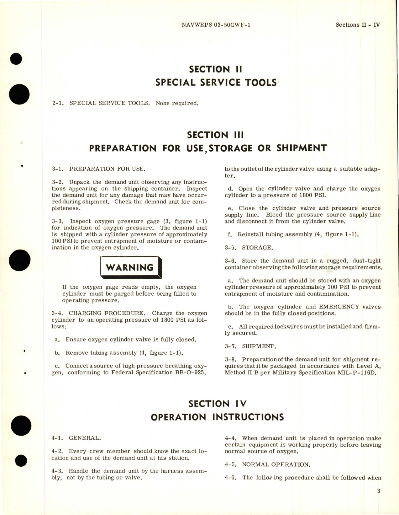 Sample page 7 from AirCorps Library document: Operation & Service Instructions with Illustrated Parts Breakdown for Individual Diluter Demand Unit - Part 15425