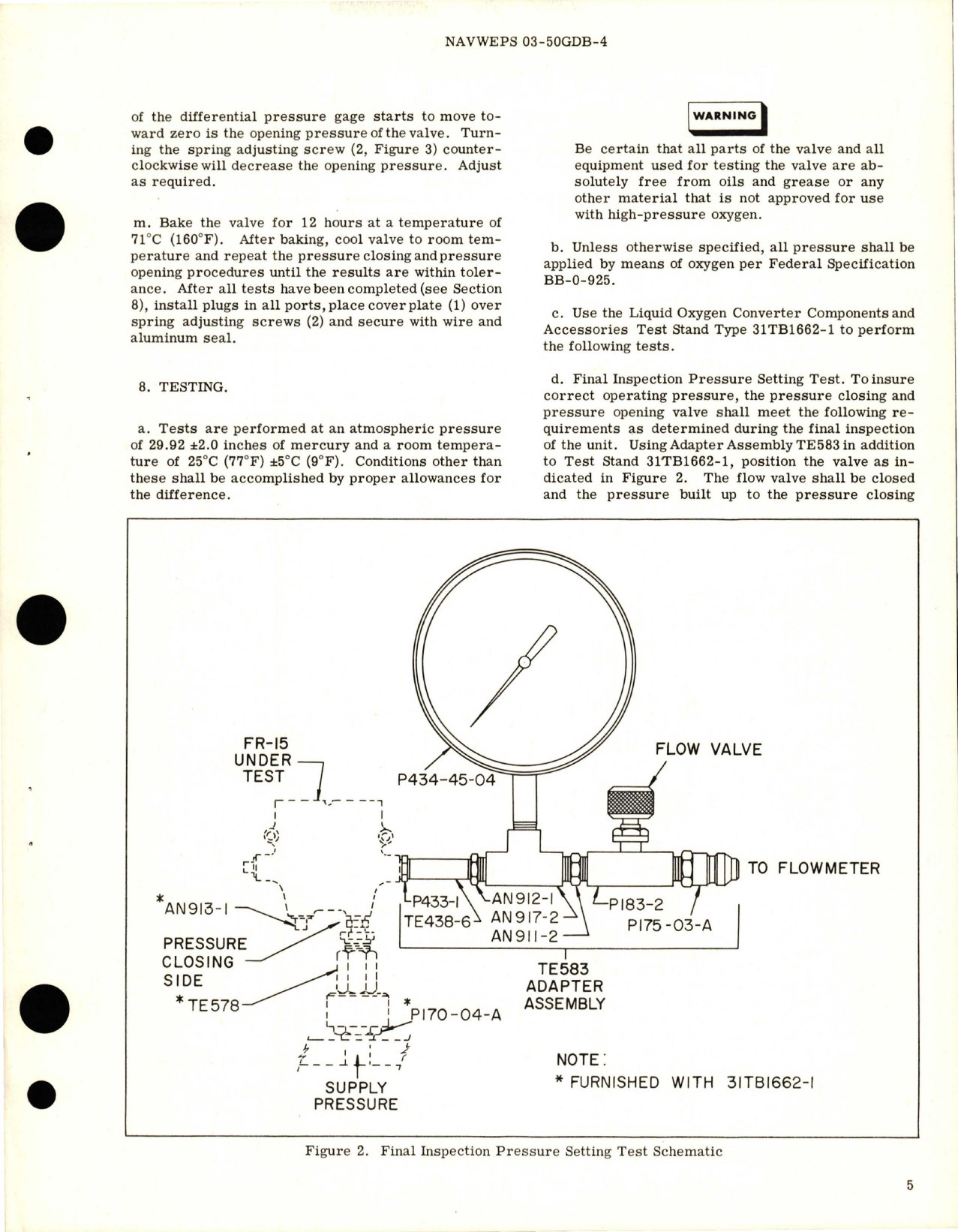 Sample page 5 from AirCorps Library document: Overhaul Instructions with Parts Breakdown for Pressure Opening and Closing Valve - Type FR-15-A1-70