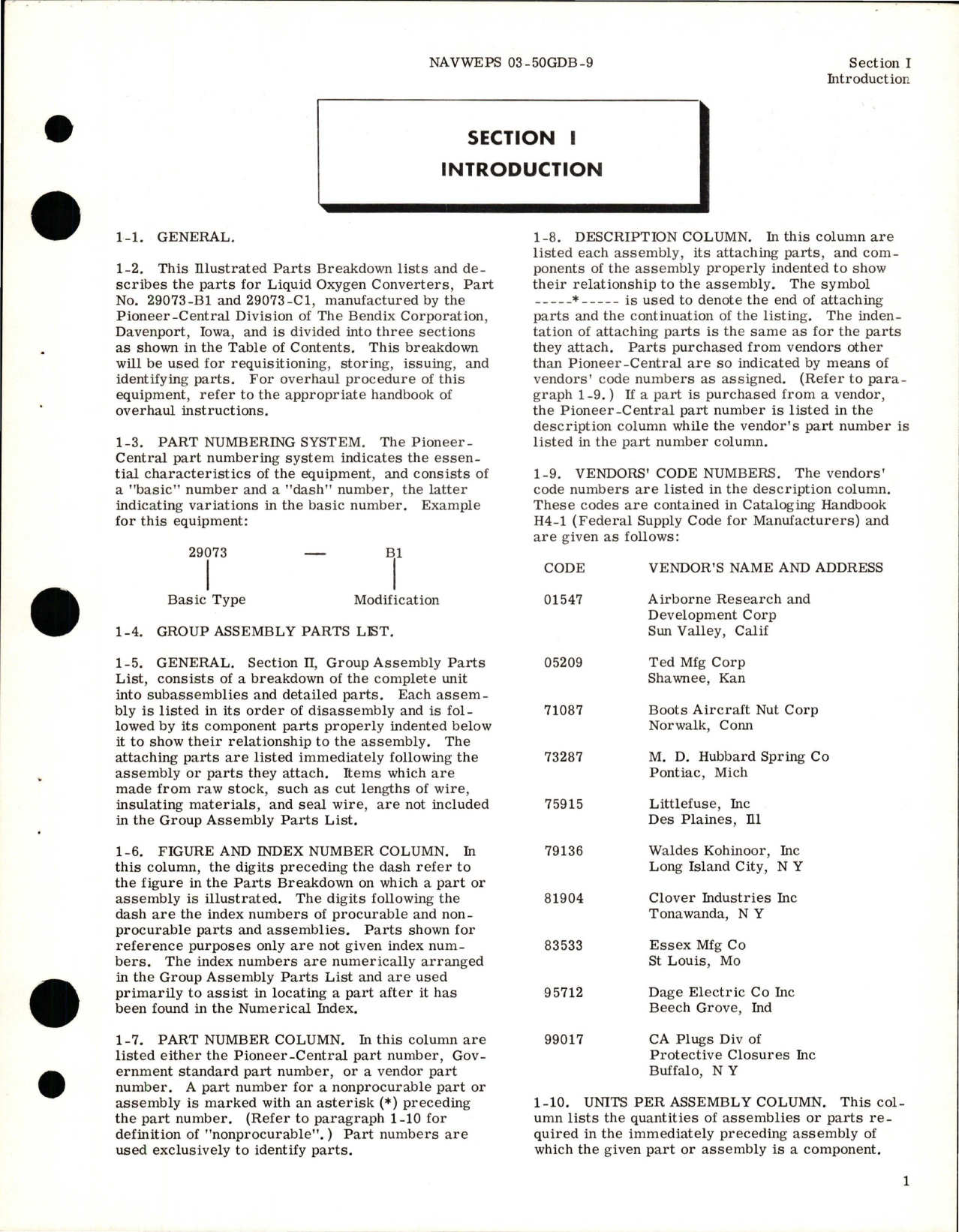 Sample page 5 from AirCorps Library document: Illustrated Parts Breakdown for Liquid Oxygen Converter - Parts 29073-B1 and 29073-C1