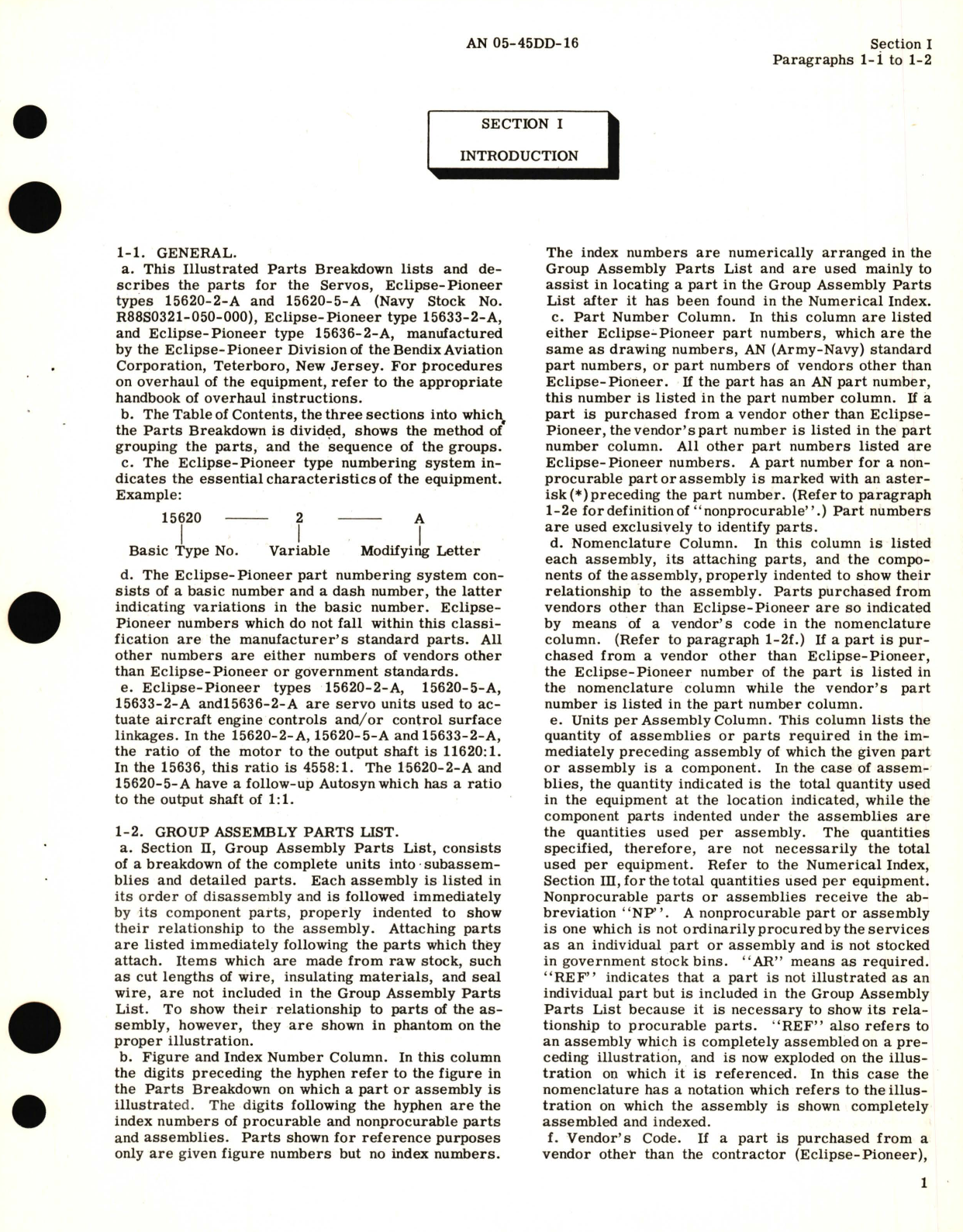 Sample page 5 from AirCorps Library document: Illustrated Parts Breakdown for Servos Part No. 15620-2-A, 15620-5-A, 15633-2-A, 15636-2-A