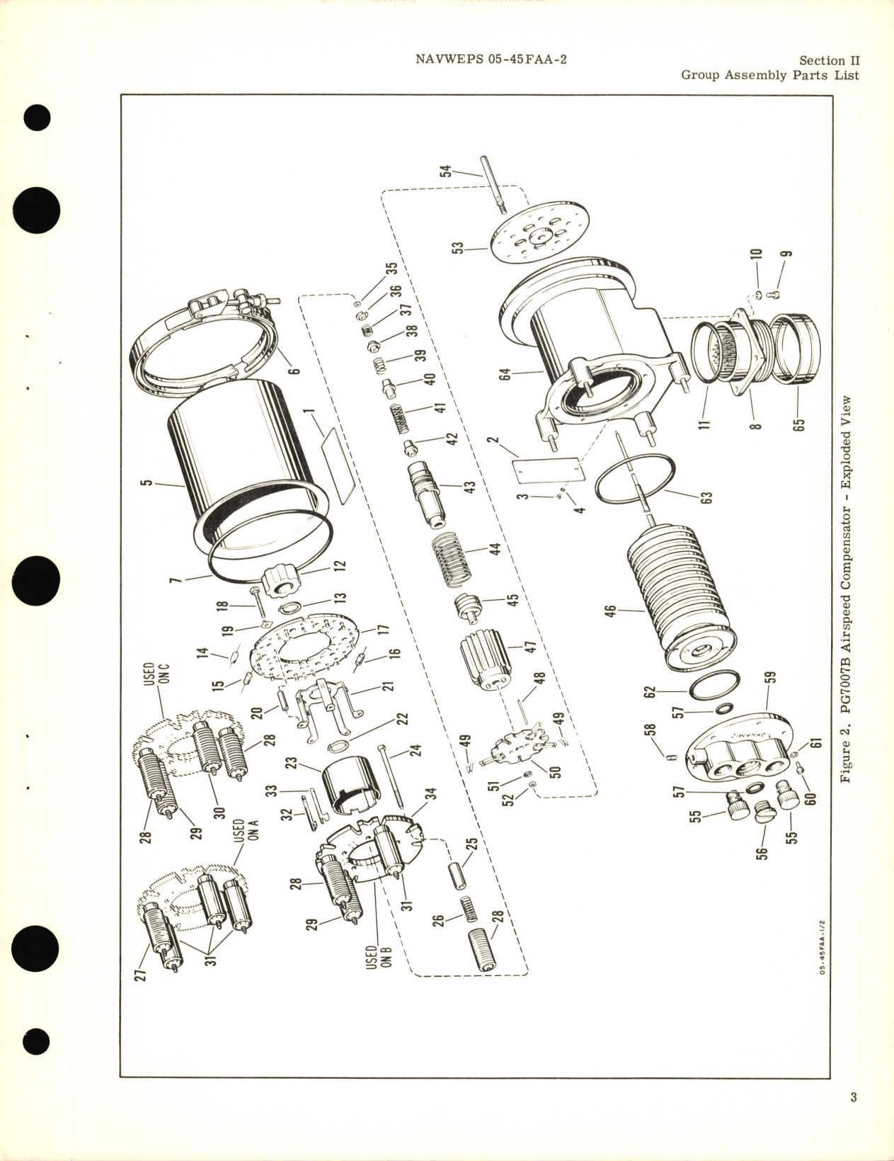 Sample page 5 from AirCorps Library document: Illustrated Parts Breakdown for Airspeed Compensator Part No. PG7007B20, PG7007B23, PG7007B24