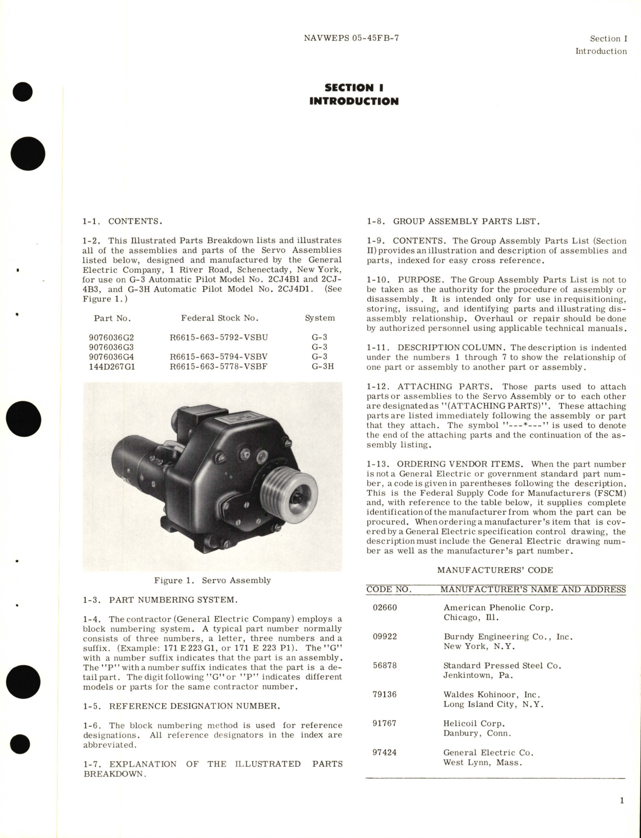 Sample page 5 from AirCorps Library document: Illustrated Parts Breakdown for Servo Part No. 9076036G2, 9076036G3, 9076036G4, 144D267G1 for G-3 Automatic Pilot Model No. 2CJ4B1 and  2CJ4B3 and G-3H Automatic Pilot Model No. 2CJ4D1