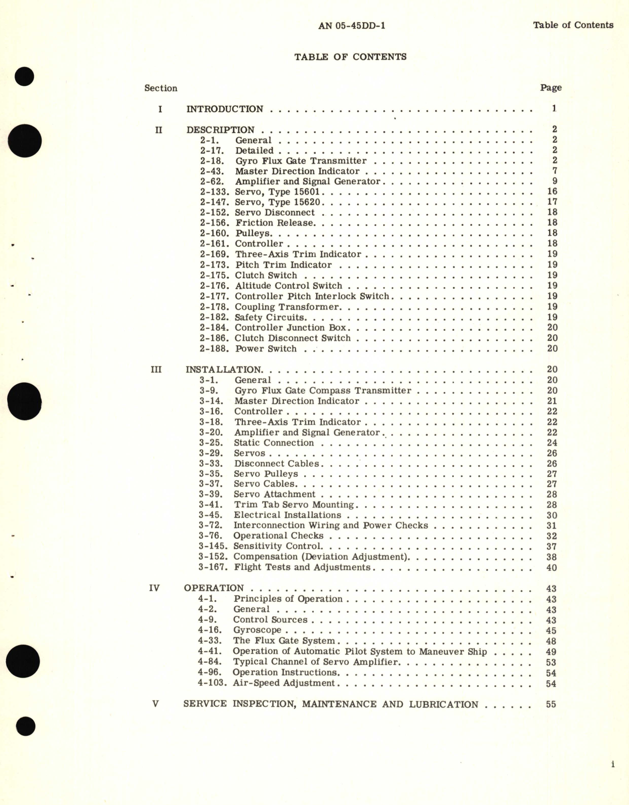 Sample page 5 from AirCorps Library document: Operation and Service Instructions for Automatic Pilot Navy Type PB-10 