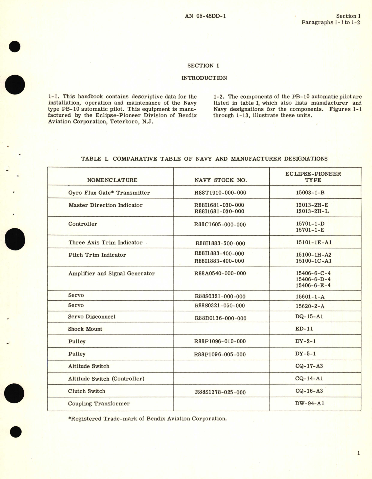 Sample page 9 from AirCorps Library document: Operation and Service Instructions for Automatic Pilot Navy Type PB-10 