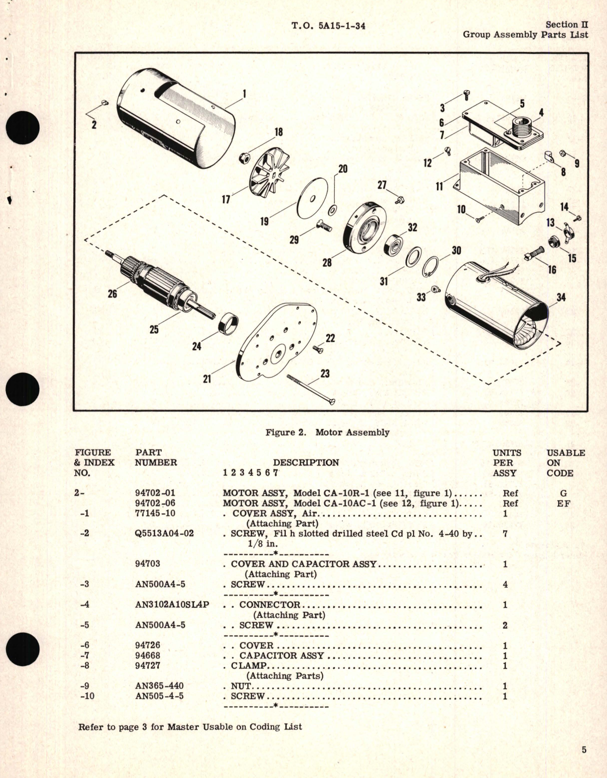 Sample page 7 from AirCorps Library document: Illustrated Parts Breakdown for Servo Motor and Drive Assembly USAF Types A-5 and A-6 Servo Drum and Bracket Assembly USAF Type A-3 Follow-Up Control Assembly USAF Type F-1