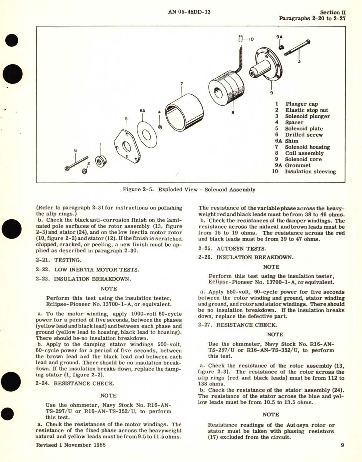 Sample page 9 from AirCorps Library document: Overhaul Instructions for Servo Part No. 15601-1-A, 15601-2-A