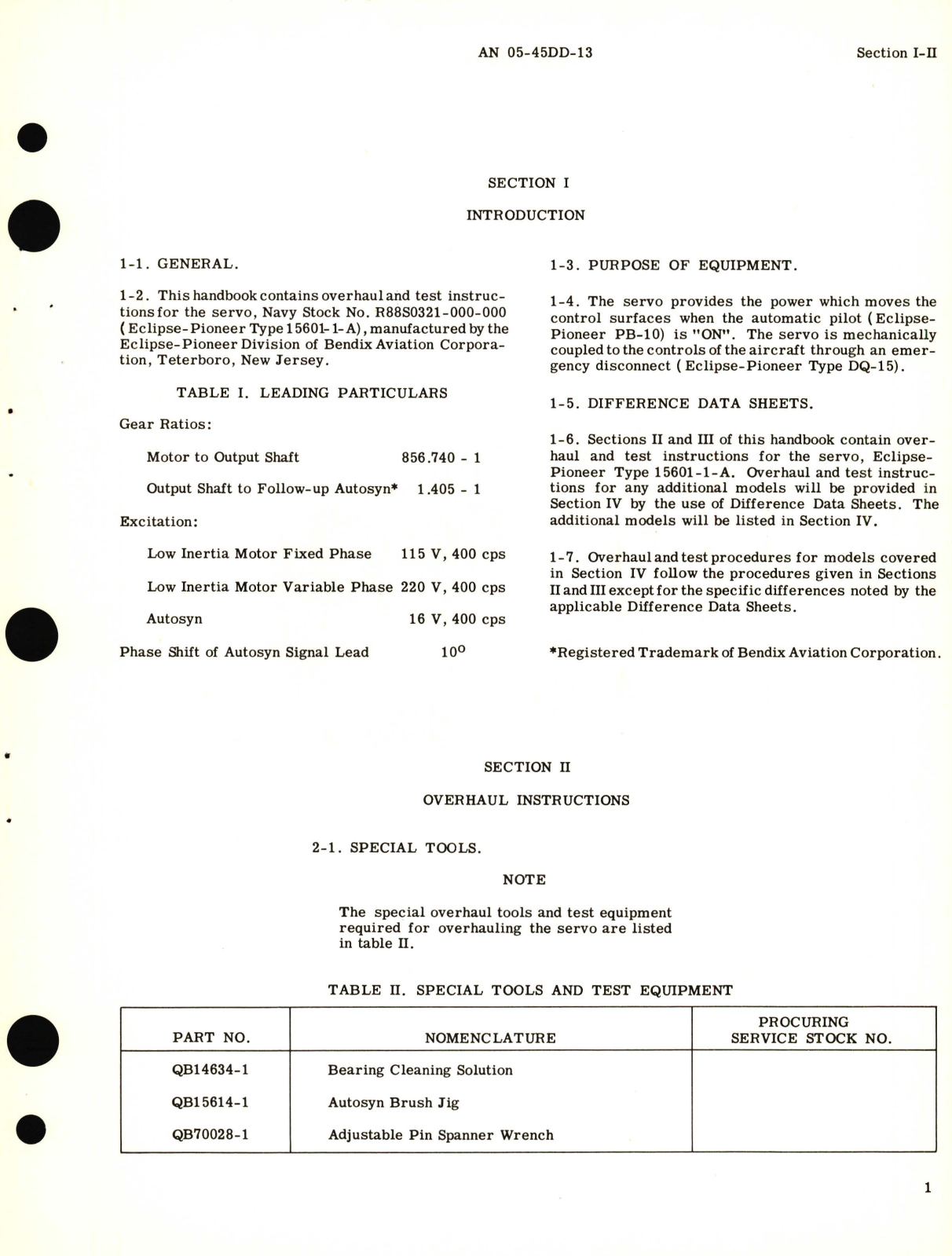 Sample page 5 from AirCorps Library document: Overhaul Instructions for Servo Part No. 15601-1-A 