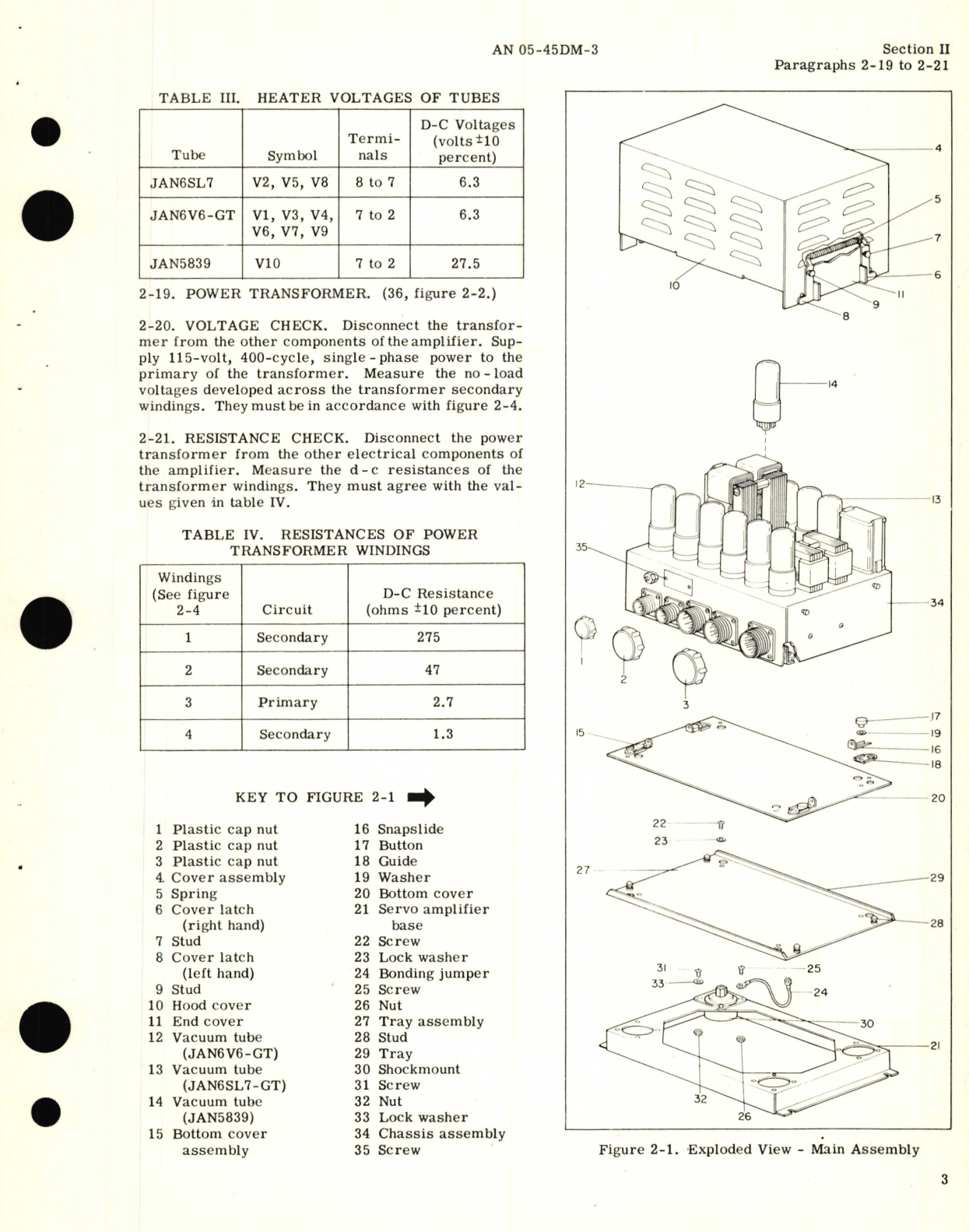 Sample page 7 from AirCorps Library document: Overhaul Instructions for Servo Amplifier Part No. 12322-2-A