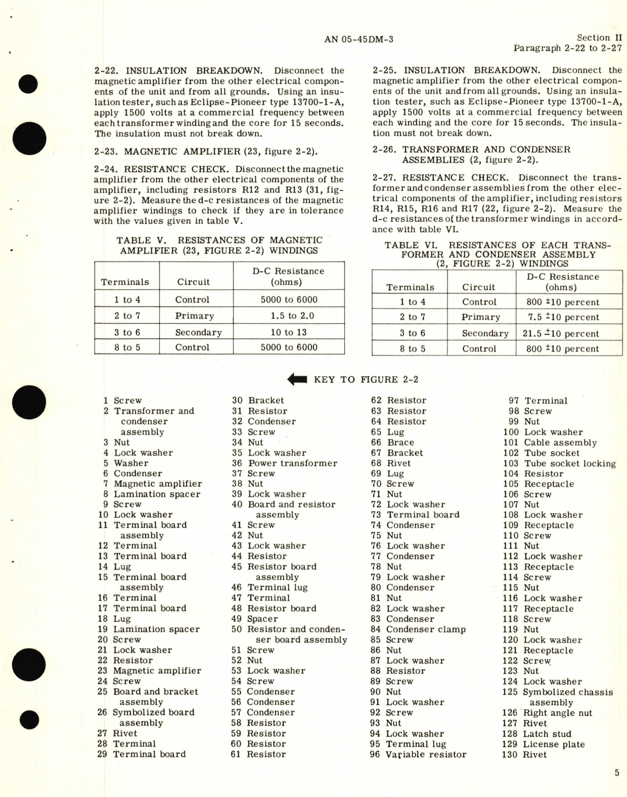 Sample page 9 from AirCorps Library document: Overhaul Instructions for Servo Amplifier Part No. 12322-2-A