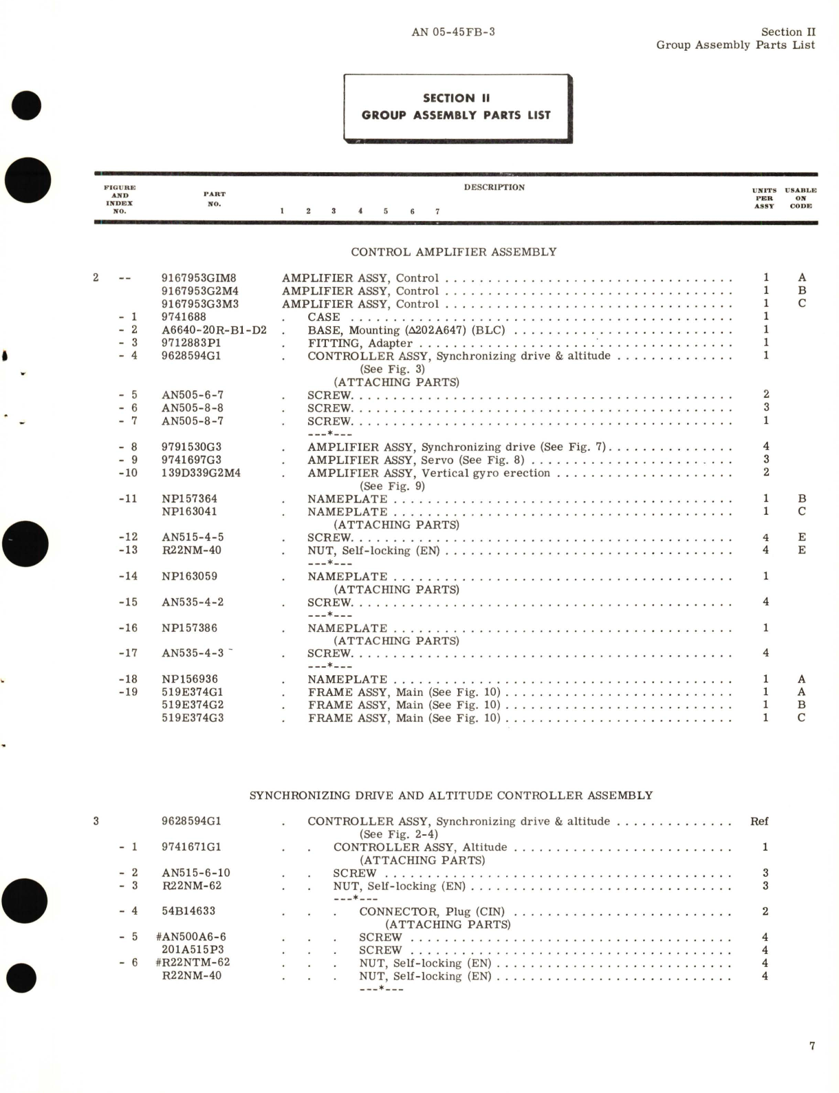 Sample page 9 from AirCorps Library document: Illustrated Parts Breakdown for Control Amplifier 9167953G1M8, 9167953G2M4, 9167953G3M3, and Power Adapter Part No. 8948591G1 for Type G-3 Automatic Pilot Model No. 2CJ4Bl, 2CJ4B3