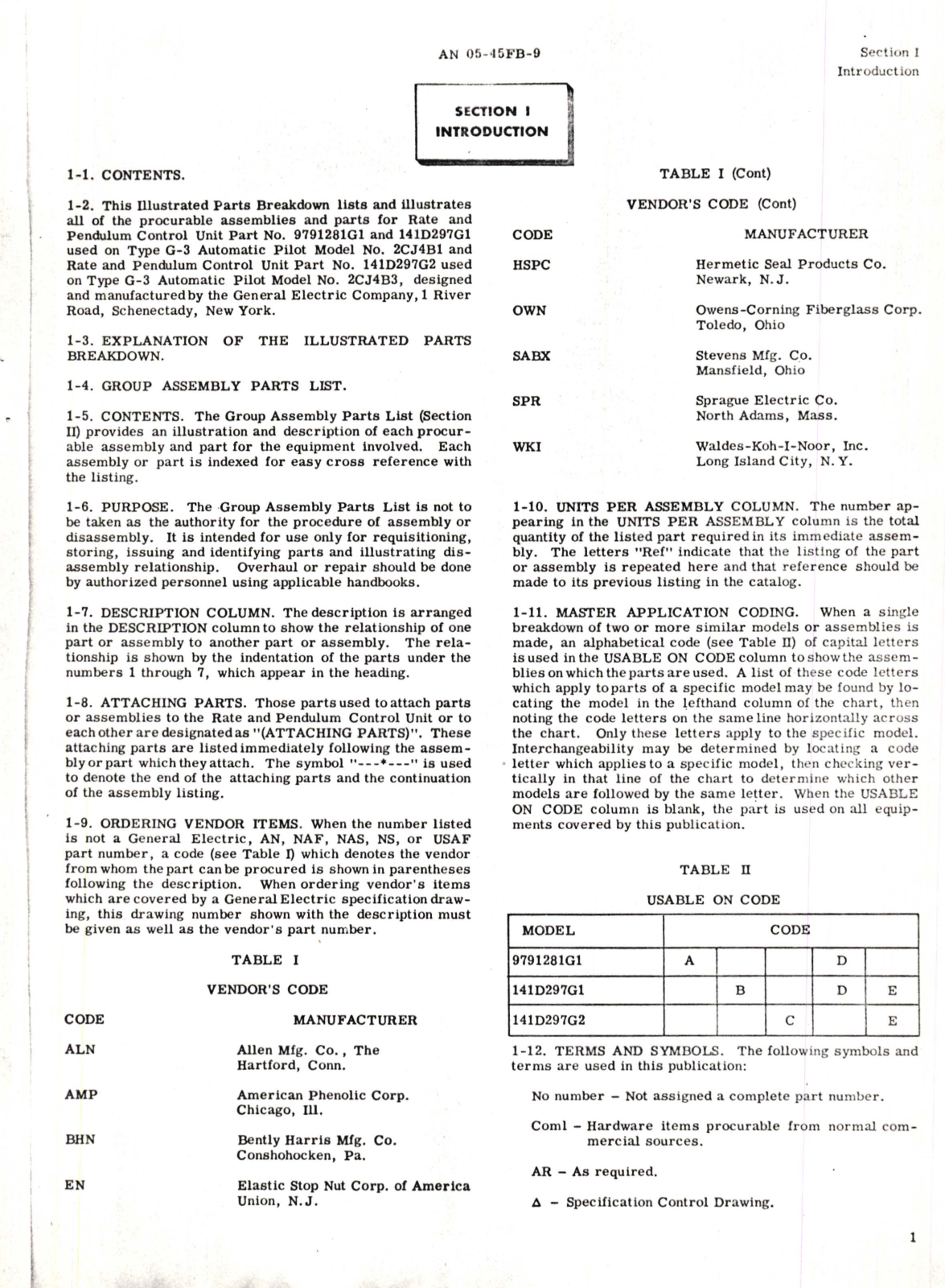 Sample page 5 from AirCorps Library document: Illustrated Parts Breakdown for Rate and Pendulum Control Unit Part No. 9791281G1, 141D297G1, 141D297G2 for Type G-3 Automatic Pilot Model No. 3CJ4B1 and 2CJ4B3