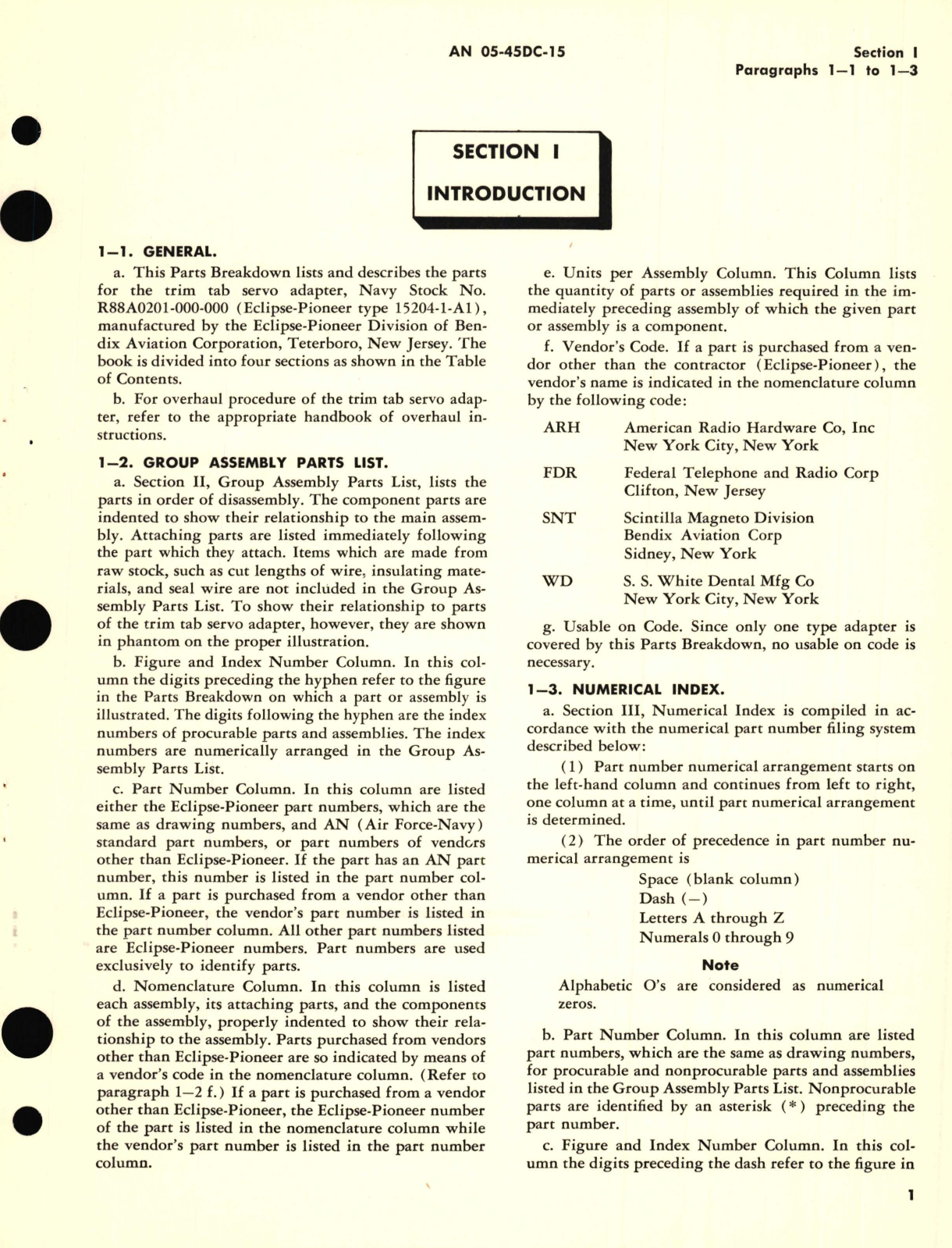 Sample page 5 from AirCorps Library document: Illustrated Parts Breakdown for Trim Tab Servo Adapter Part No. 15204-1-A1