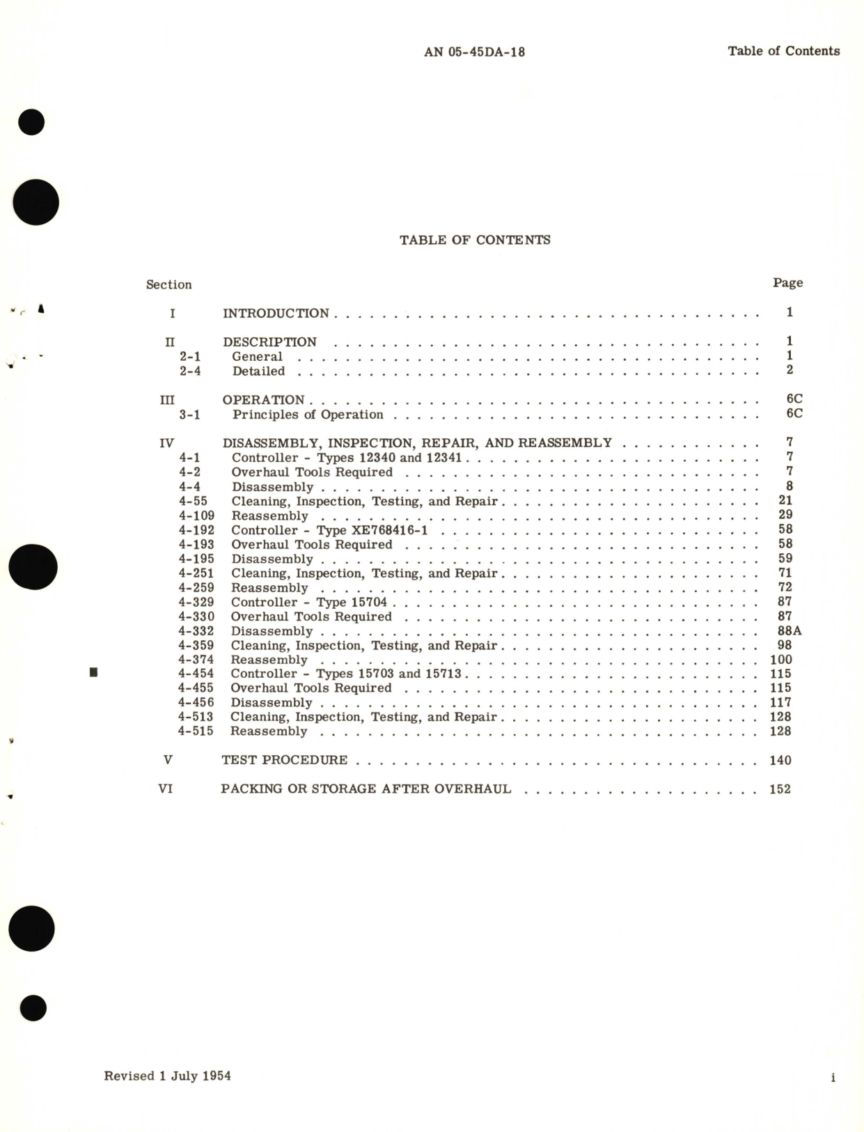 Sample page 5 from AirCorps Library document: Overhaul Instructions for Turn and Pit Controller Part No. 12340, 12341, 15703, 15704, 15713, XE768416 