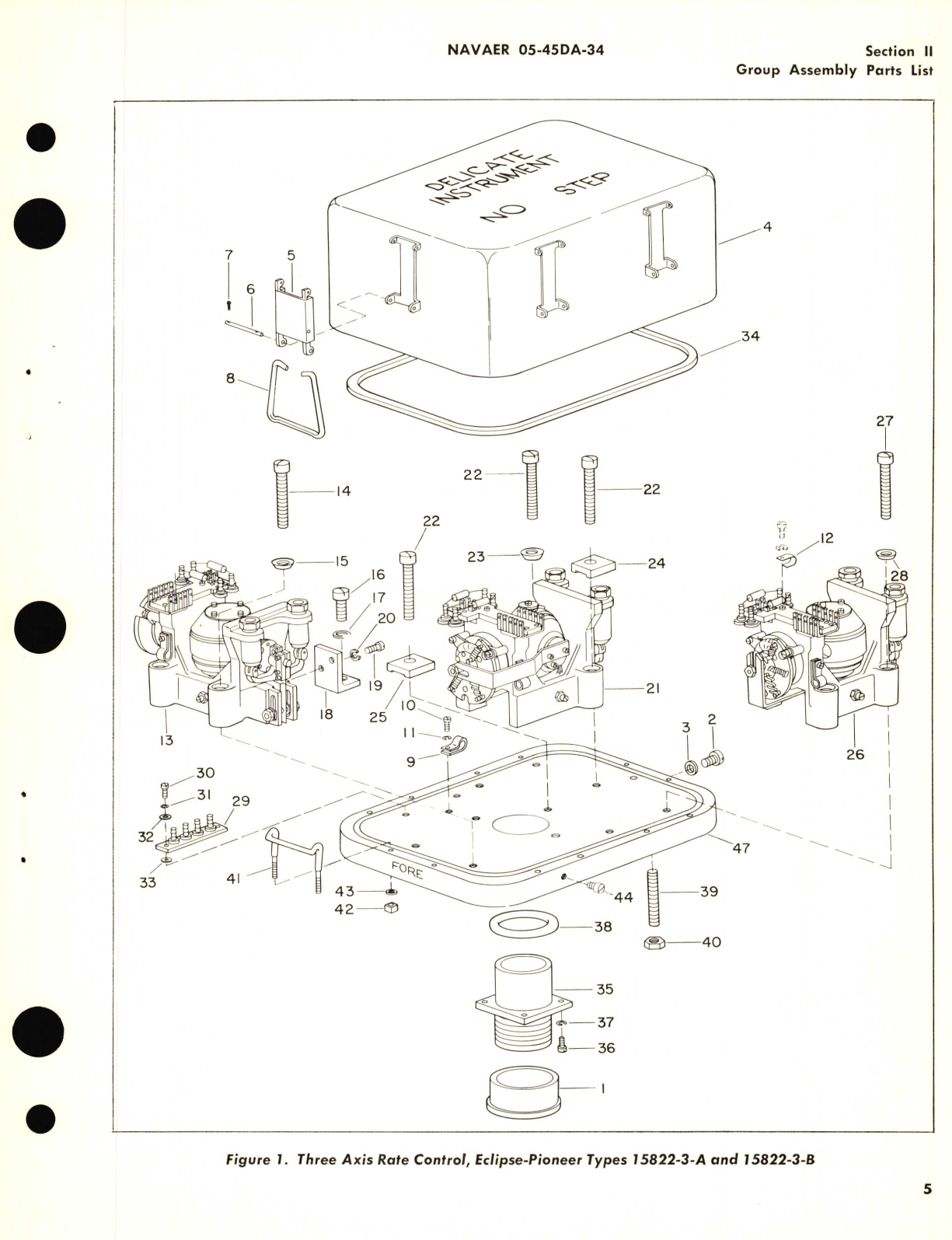Sample page 9 from AirCorps Library document: Illustrated Parts Breakdown for Three Axis Rate Control Part No. 15822-3-A, 15822-3-B