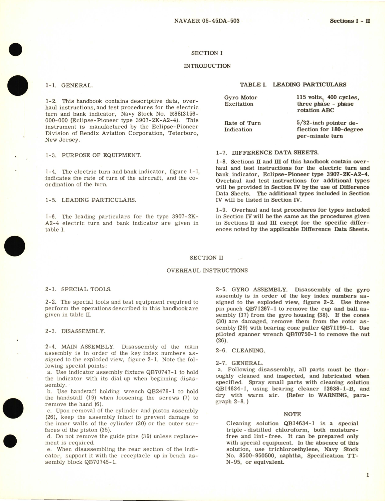 Sample page 5 from AirCorps Library document: Overhaul Instructions for Electric Turn and Bank Indicator Part No. 3907-2K-A2-4