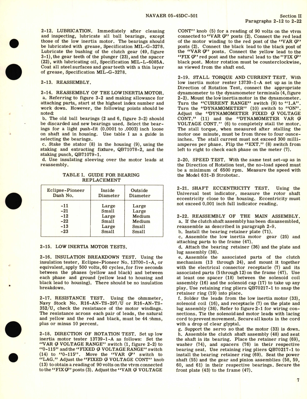 Sample page 7 from AirCorps Library document: Operation, Service and Overhaul Instructions with Parts Breakdown for Trim Tab Servo Part No. 15603-2-B