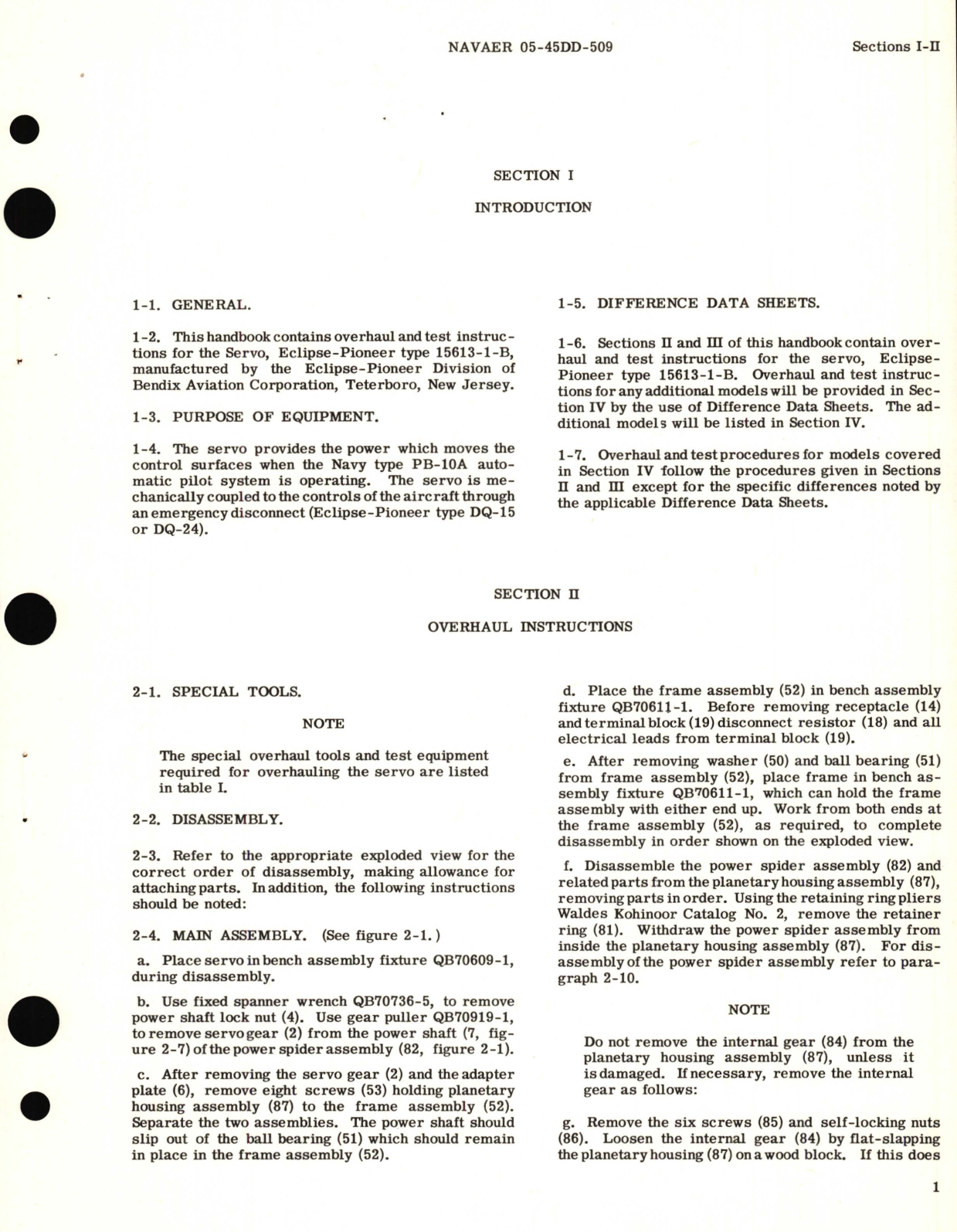 Sample page 5 from AirCorps Library document: Overhaul Instructions for Servo Part No. 15613-1-B