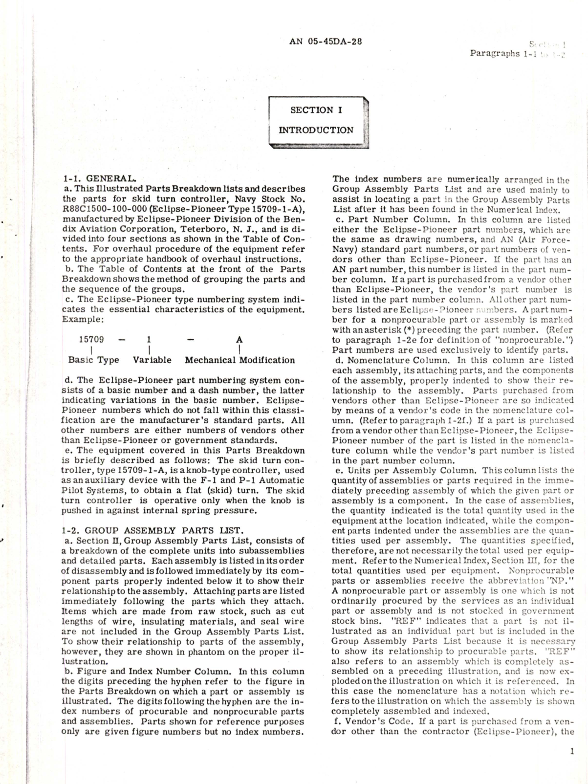 Sample page 9 from AirCorps Library document: Illustrated Parts Breakdown for Skid Turn Controller Part No. 15709-1-A 