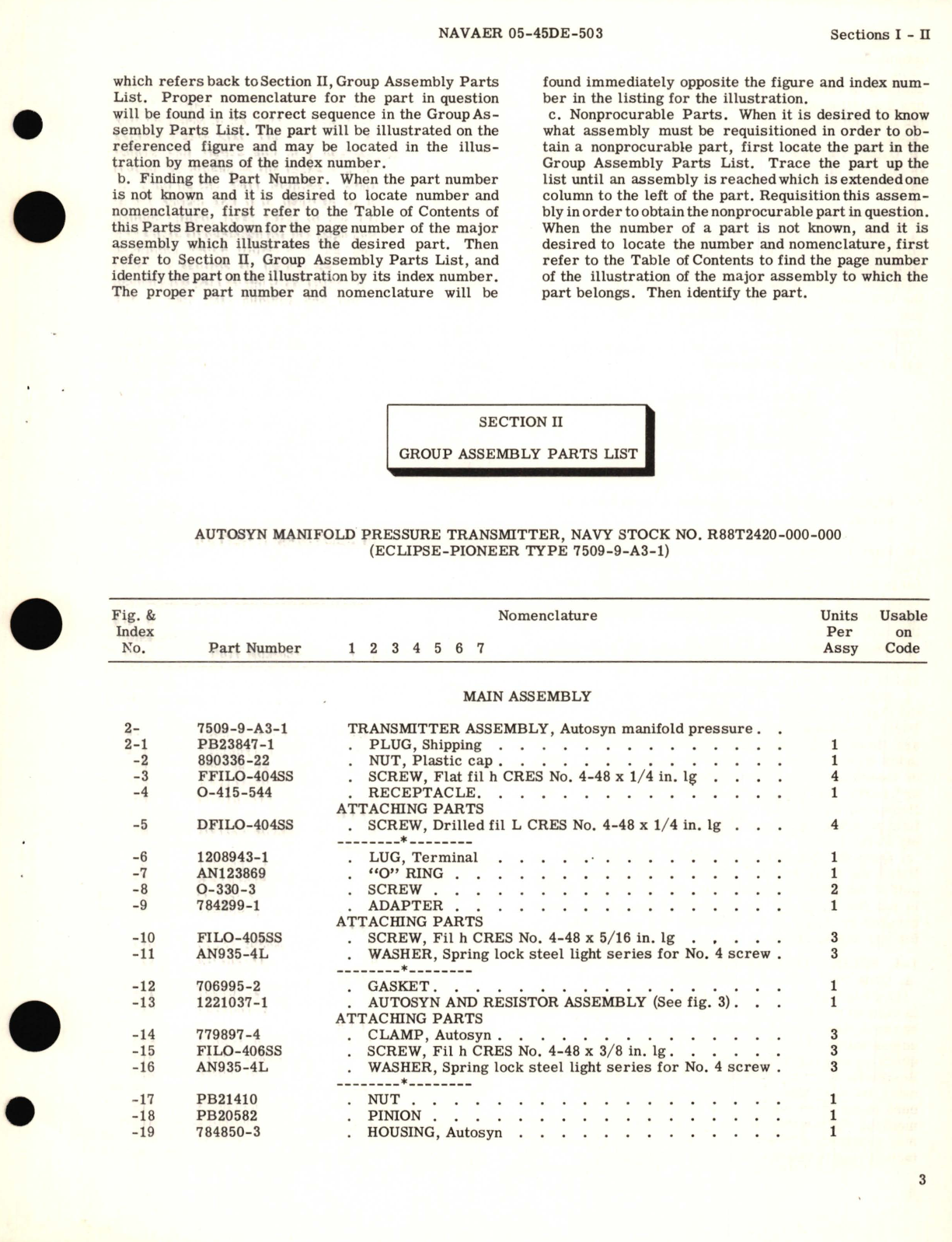 Sample page 7 from AirCorps Library document: Illustrated Parts Breakdown for Autosyn Manifold Pressure Transmitter Part No. 7509-9-A3-1