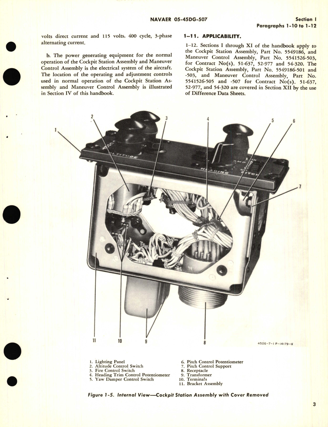 Sample page 9 from AirCorps Library document: Overhaul Instructions for Cockpit Station Assembly Part No. 5549186 Maneuver Control Assembly 5541526 for D-1 Auto Control 