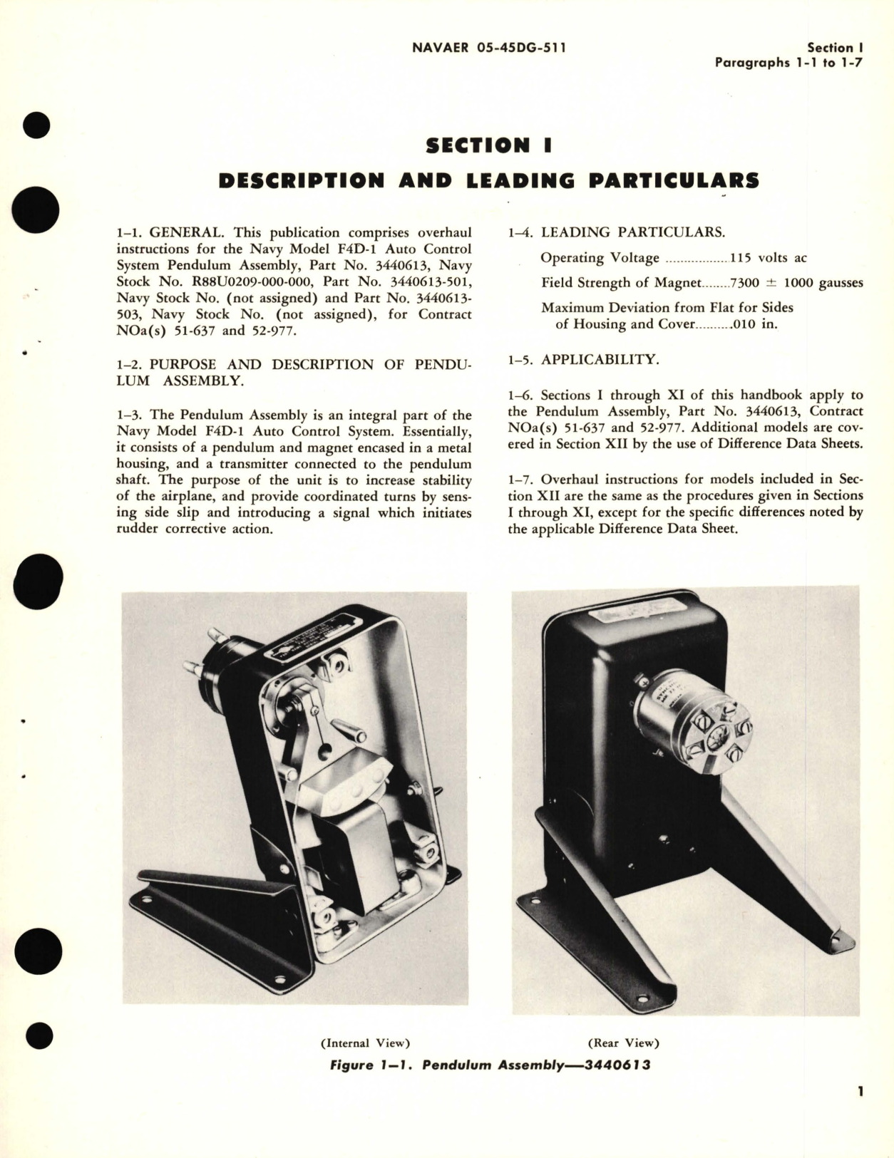 Sample page 5 from AirCorps Library document: Overhaul Instructions for Pendulum Assembly Part No. 3440613 for D-1 Auto Control