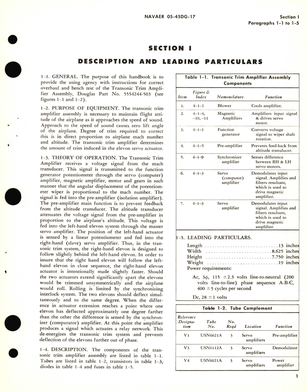 Sample page 9 from AirCorps Library document: Overhaul Instructions for Transonic Trim Amplifier Assembly Part No. 5554244 