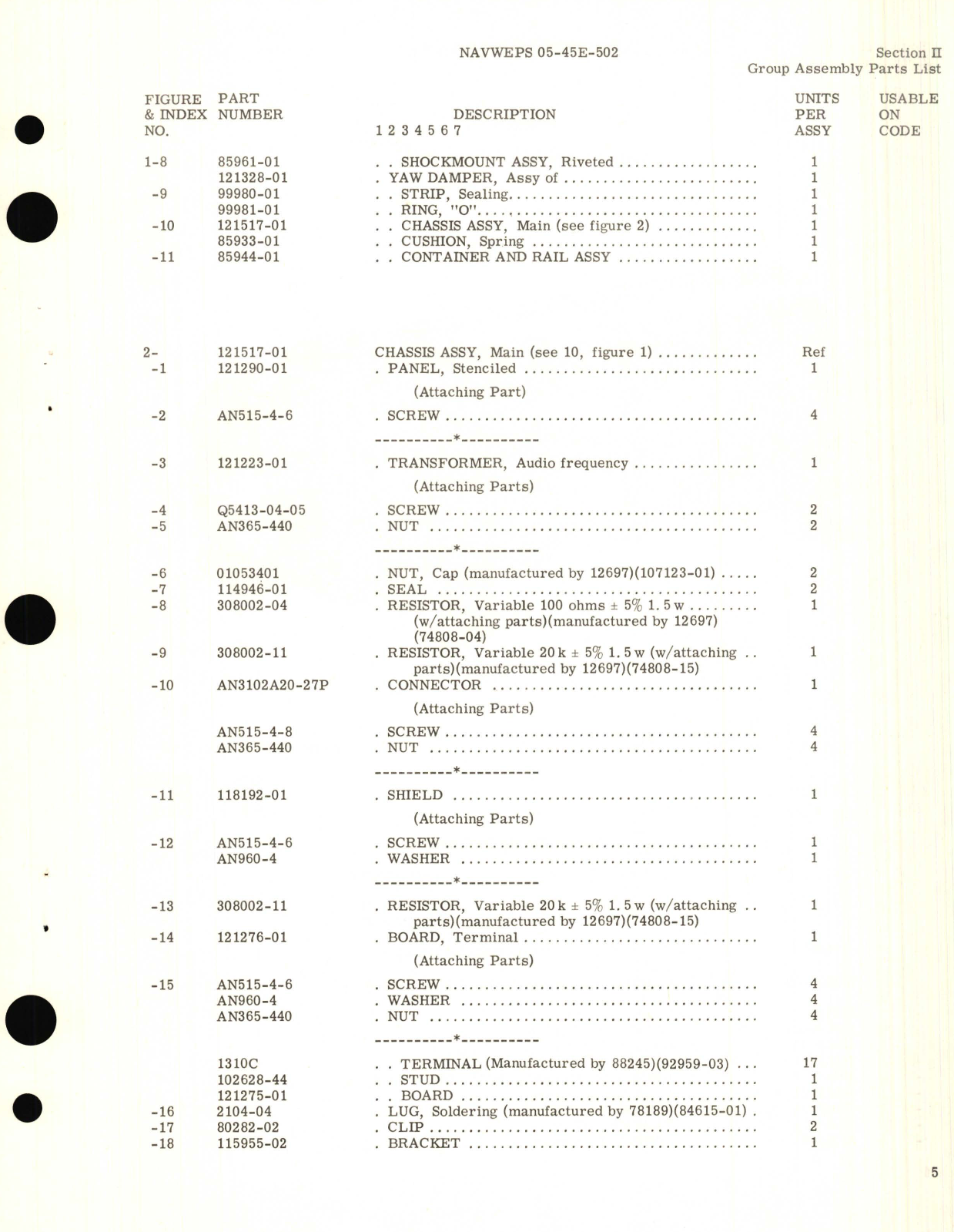 Sample page 7 from AirCorps Library document: Illustrated Parts Breakdown for Yaw Damper and Mounting Base Model No. 1500P Part No. 121956