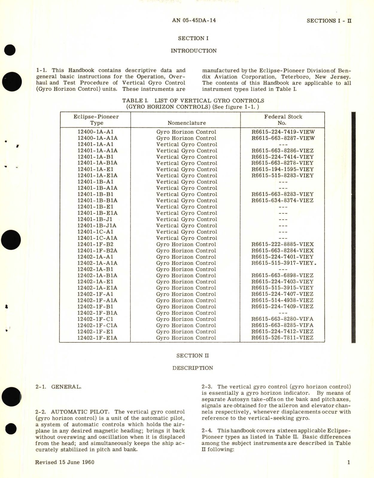 Sample page 5 from AirCorps Library document: Overhaul Instructions for Vertical Gyro Controls (Gyro Horizon Controls) Part No. 12400, 12401, 12402