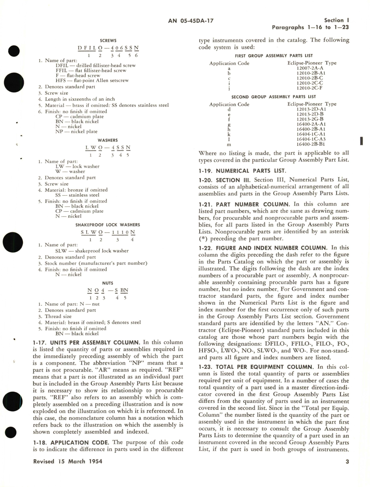 Sample page 7 from AirCorps Library document: Parts Catalog for Master Direction Indicators Part No. 12007, 12010, 12013, 16400, 16404 